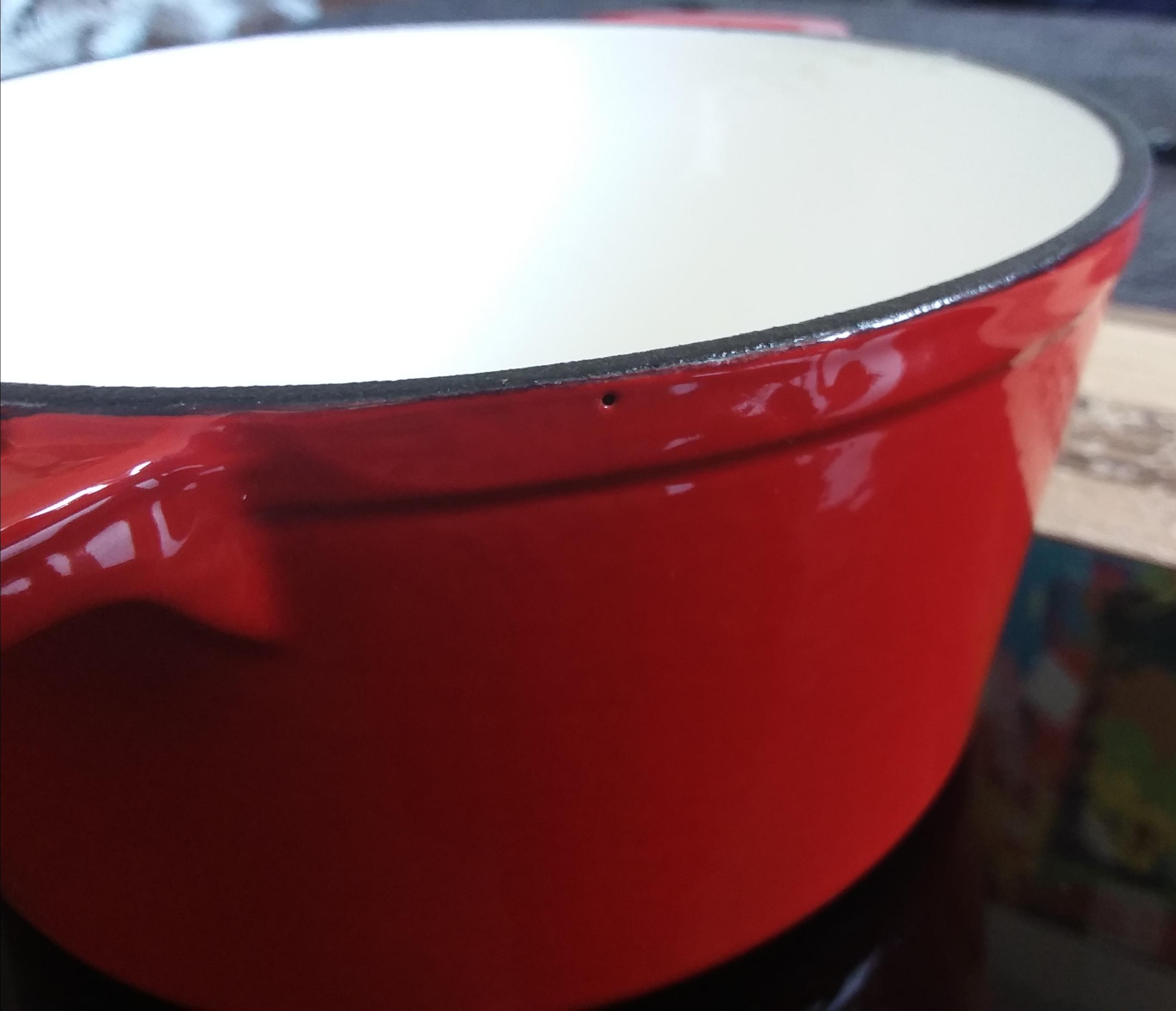 Hole in my enameled pot? r/castiron