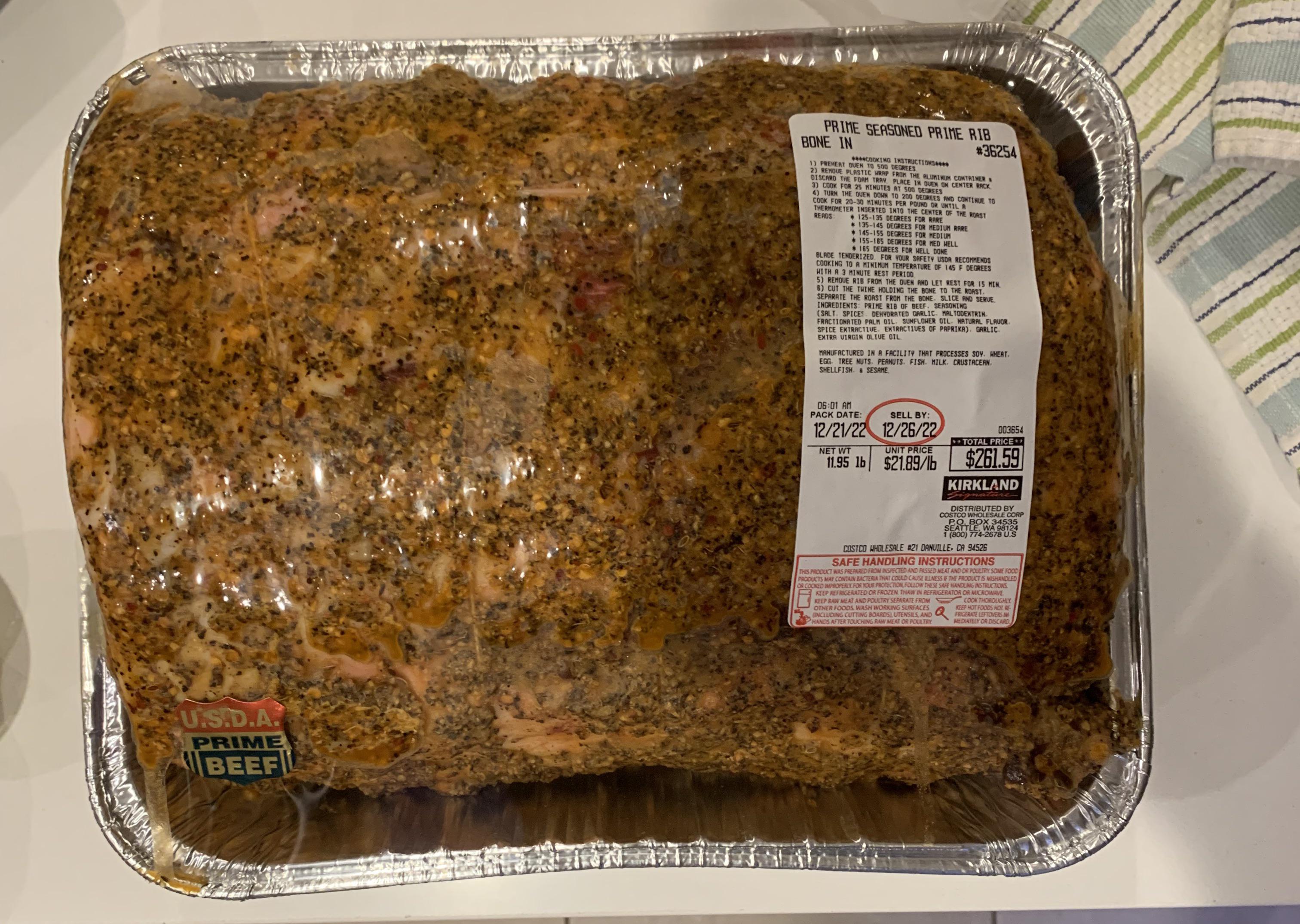 Prime Seasoned Prime Rib Bone In r/Costco