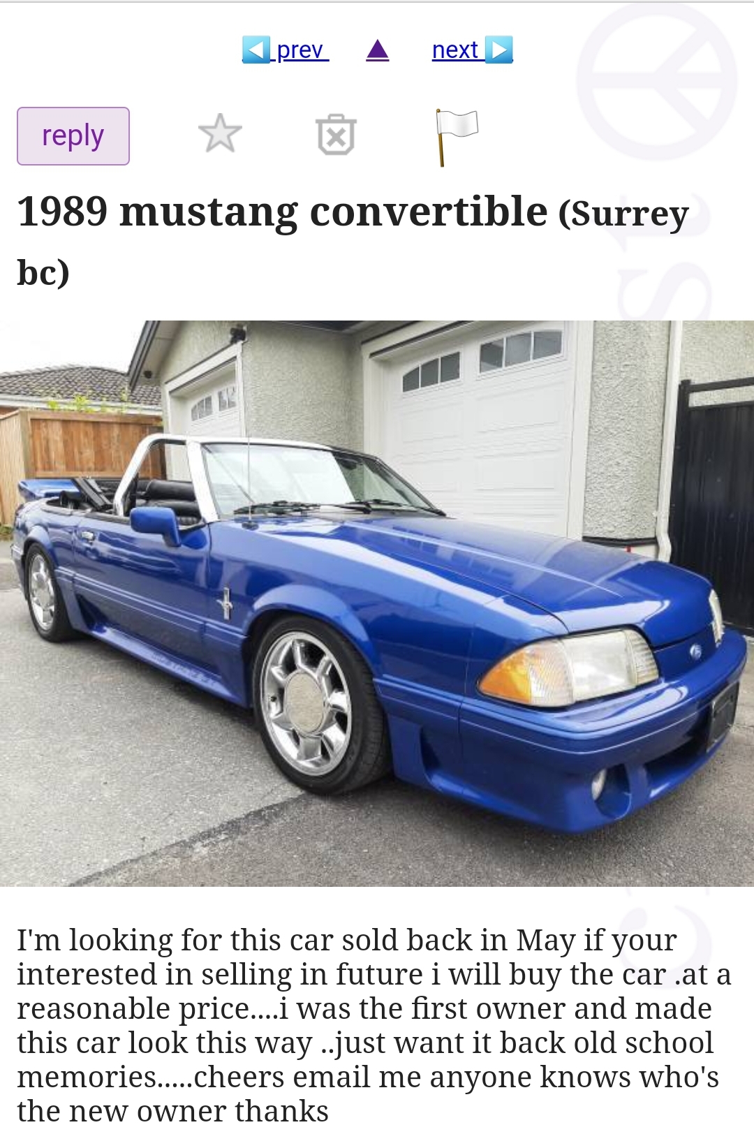 Found this on craigslist while car searching. Can we help this person