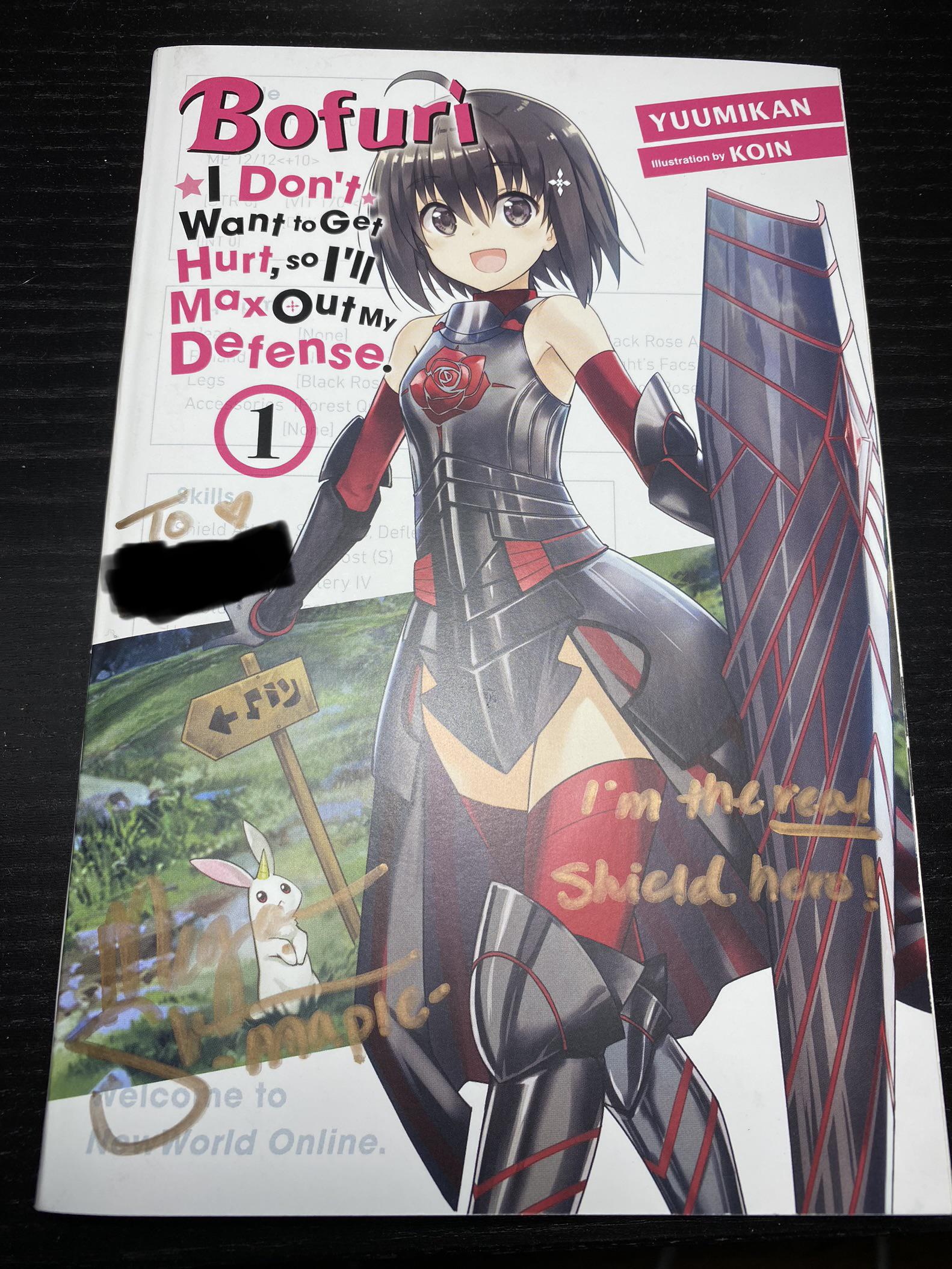 Megan Shipman, her English VA, signed my copy of the light novel r/BoFuri