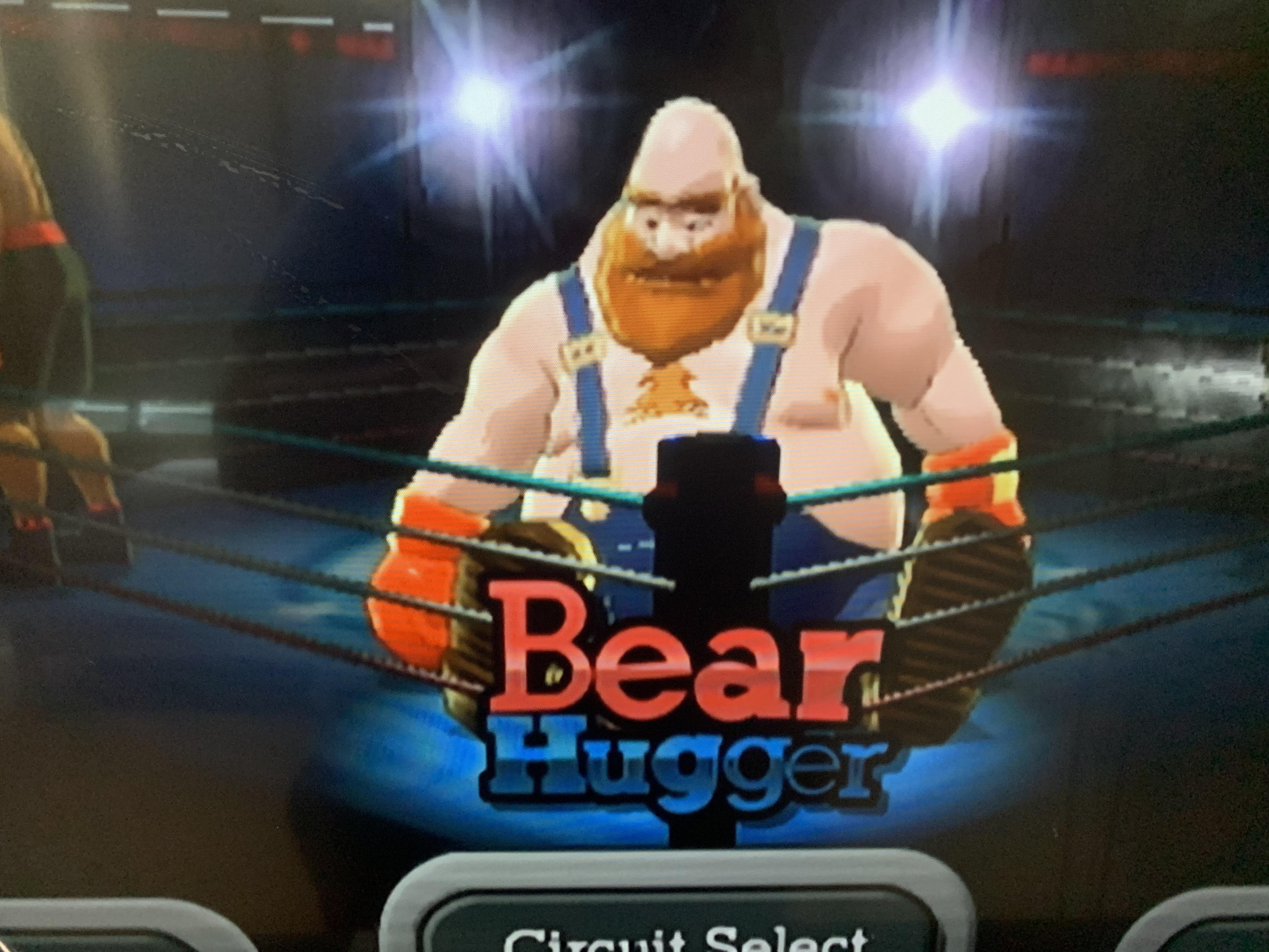 Got the gut punch only pose on bear hugger r/punchout