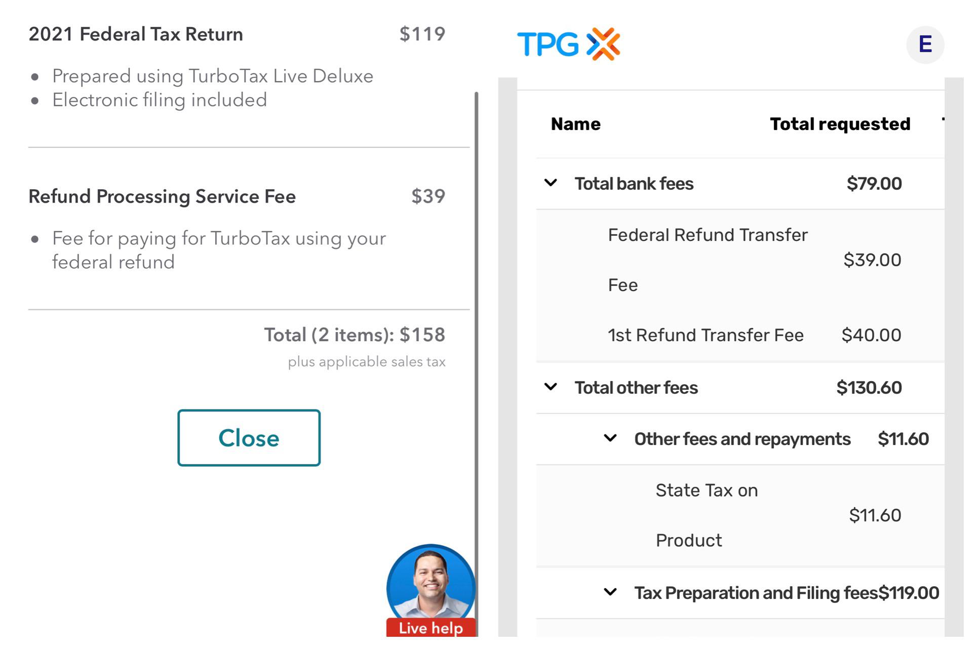 DoubleDip much? TT/SBTPG “fees” don’t align. Anyone else? TurboTax