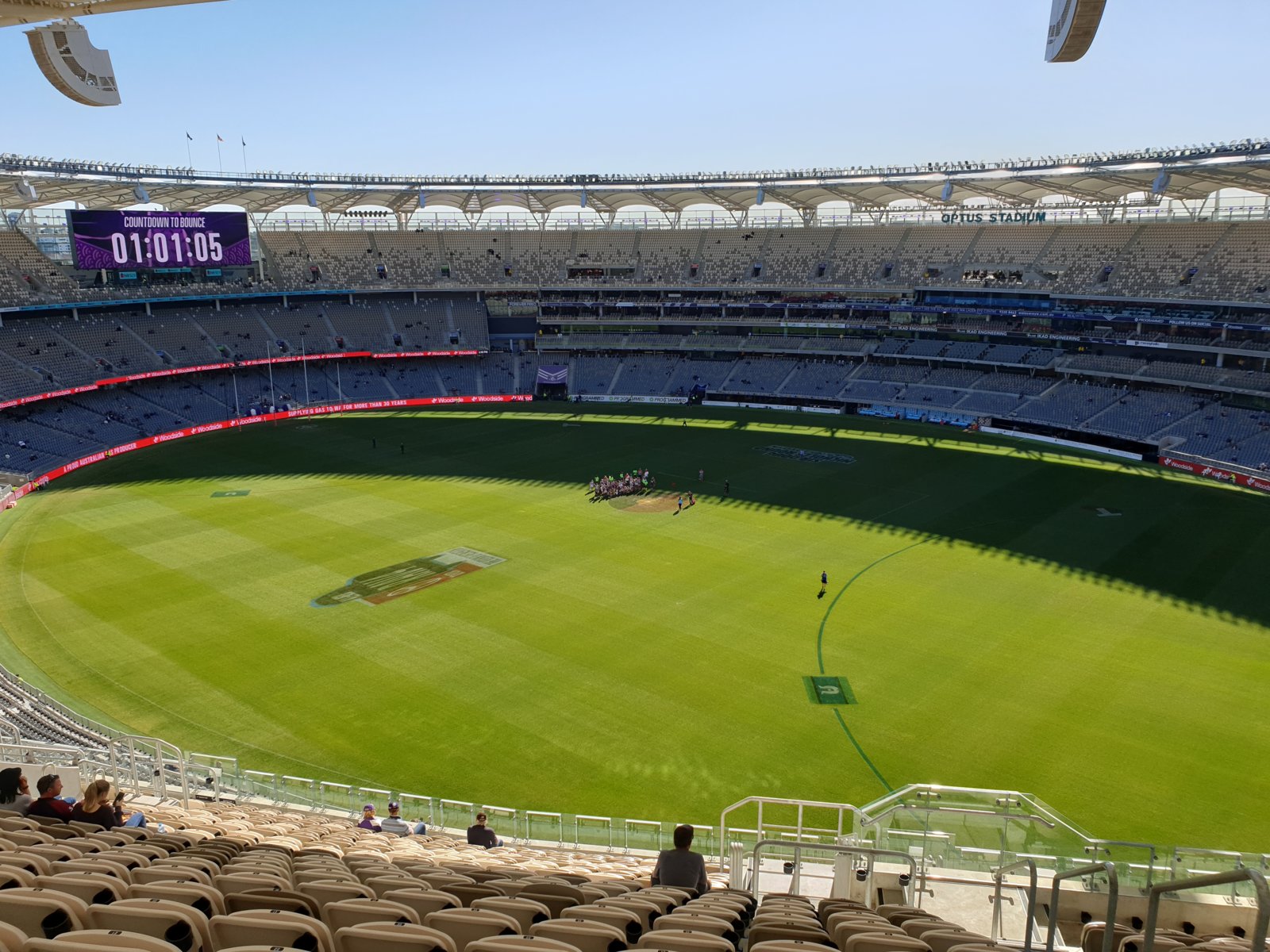 Optus stadium is one of the best stadiums in the country. Wonderful day