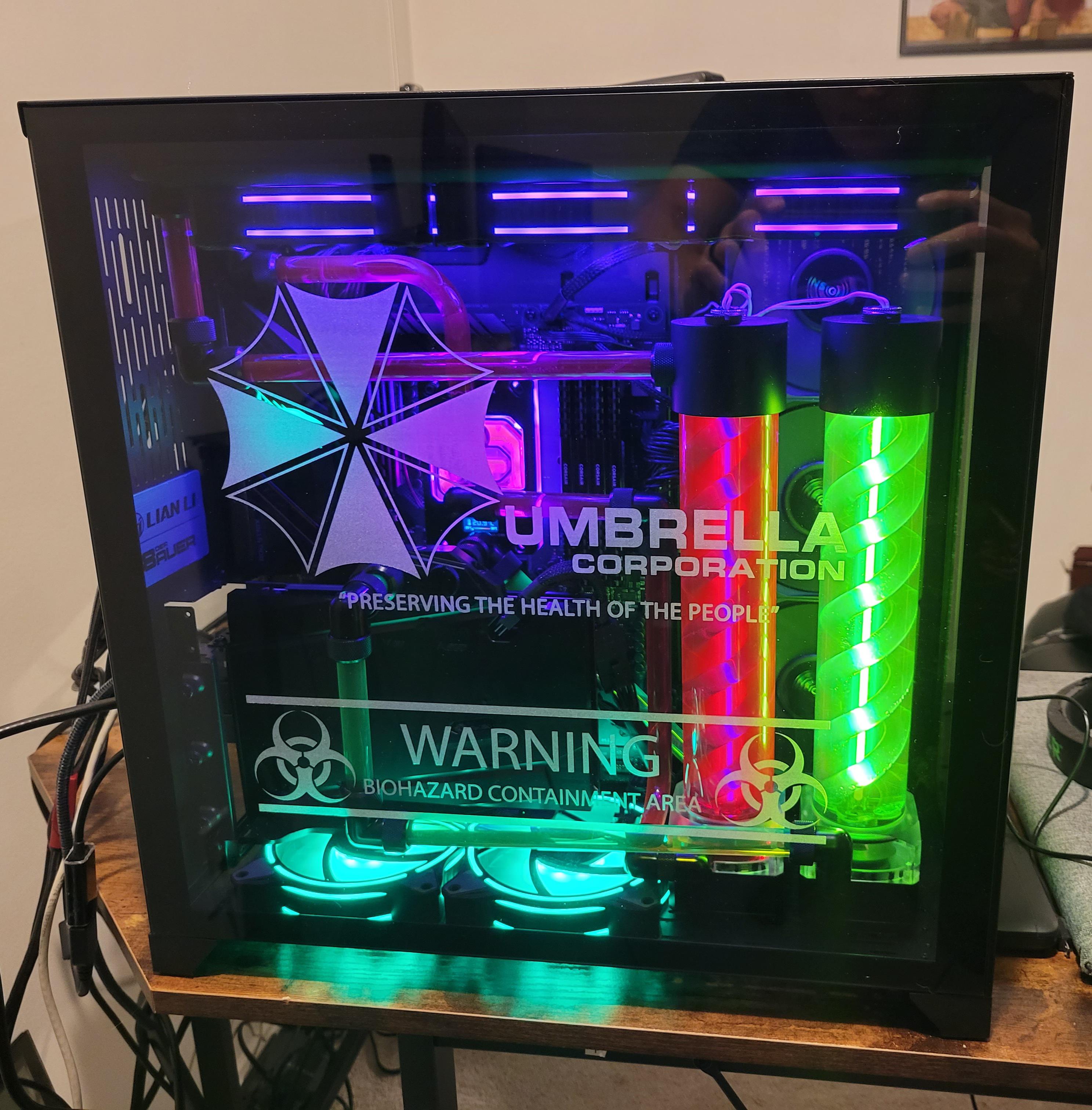 Custom designed by me lazer engraved Resident Evil LianLi case with