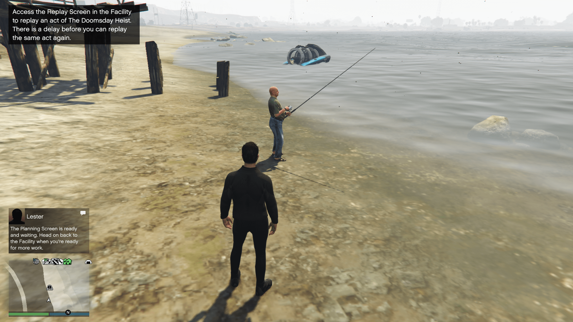 First time seeing someone fishing in GTA Online