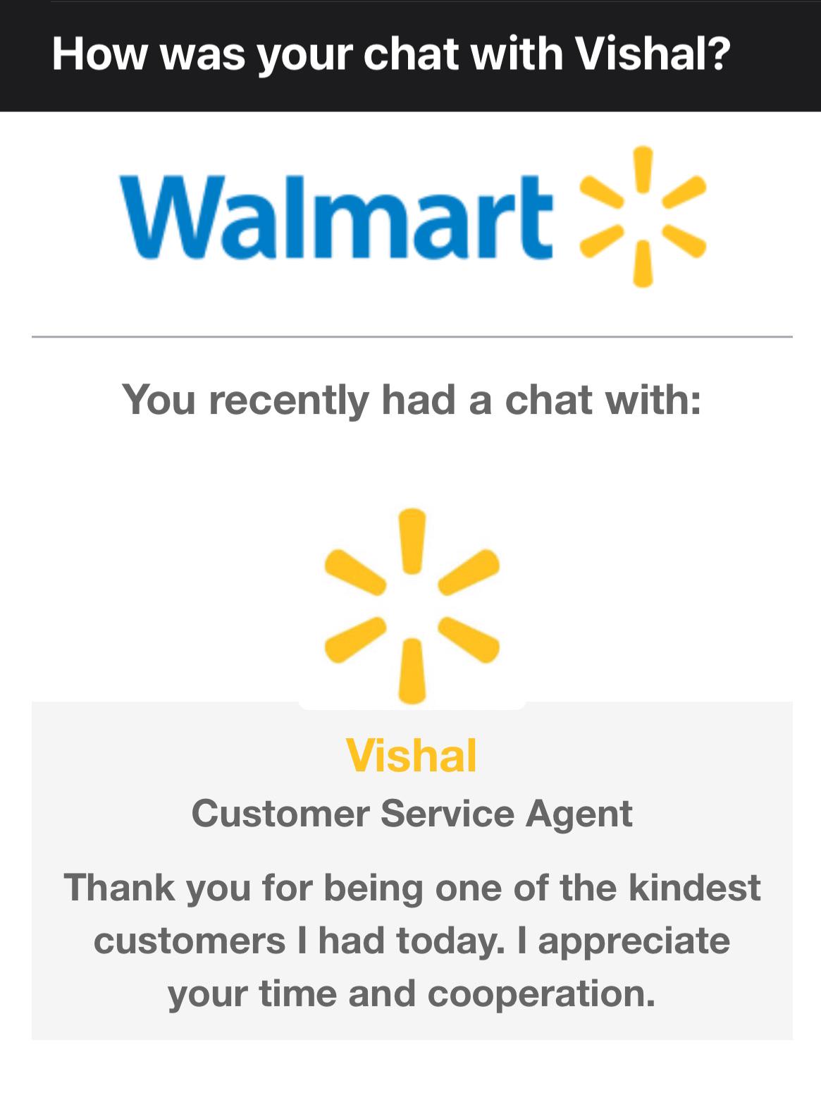 Walmart customer support is a W ngl r/CustomerService