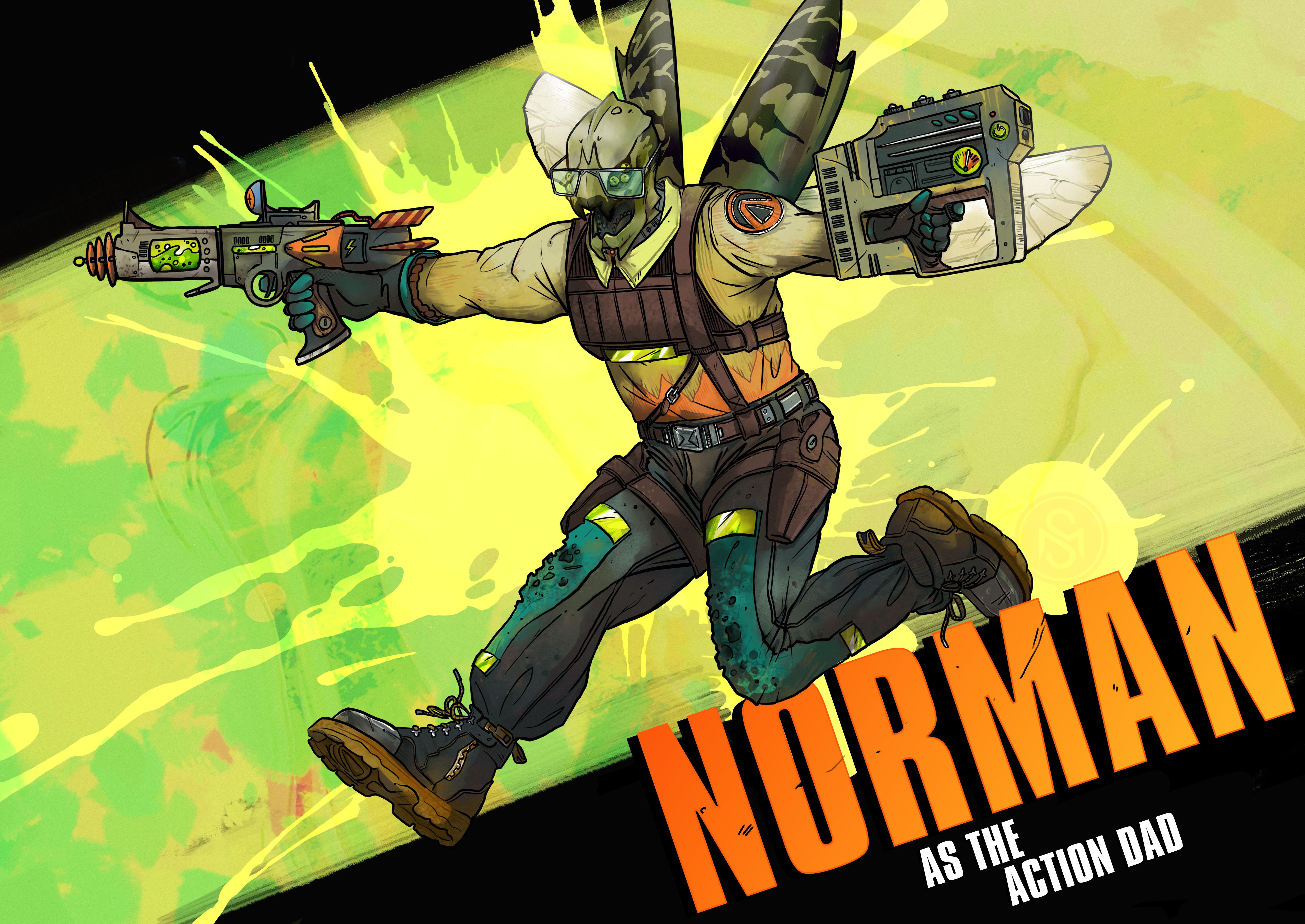 [OC] Borderlands "4" Vault Hunter Norman Guy as the Action Dad r