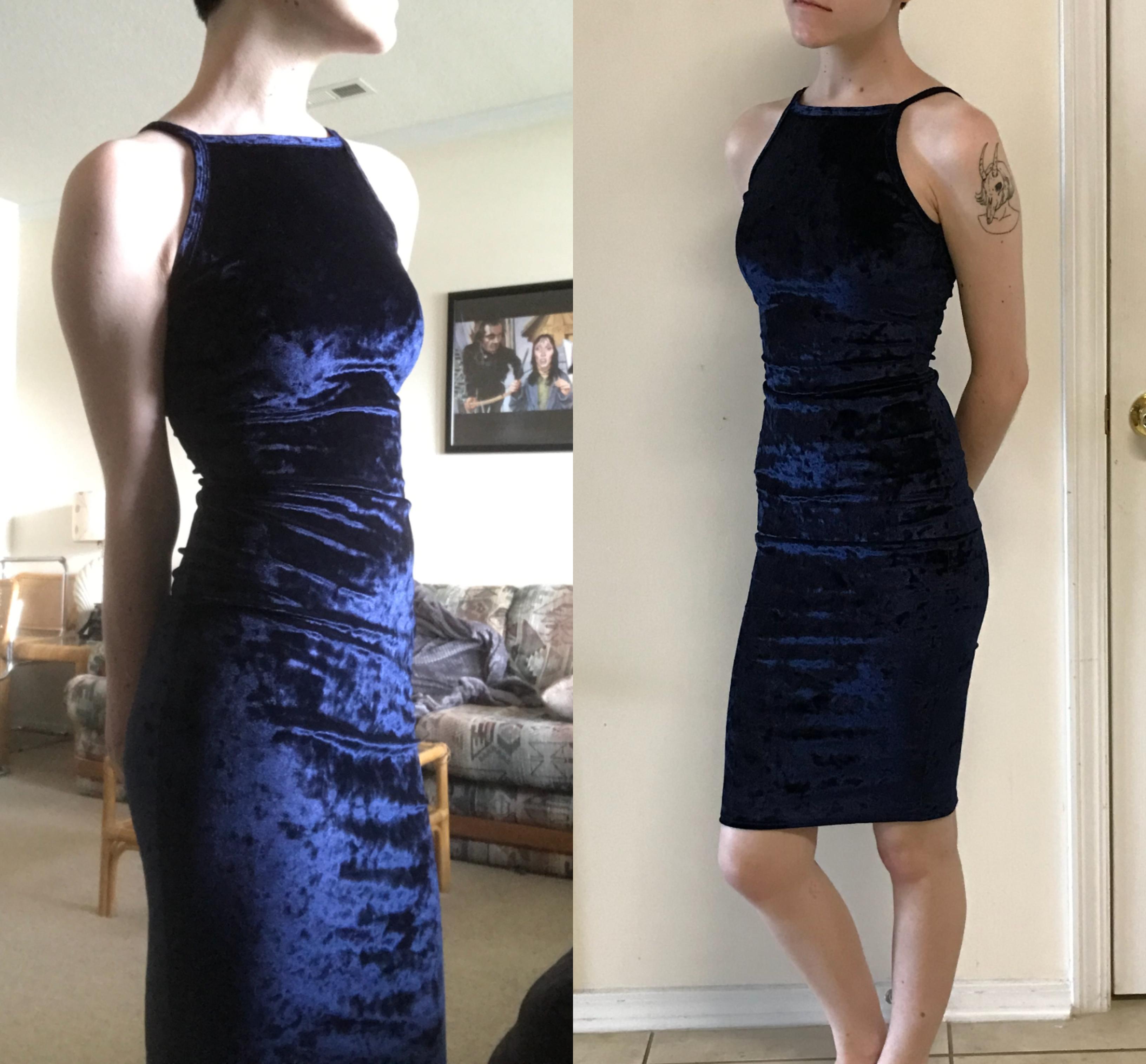 Thrifted this velvet bodycon dress for 13! r/ThriftStoreHauls