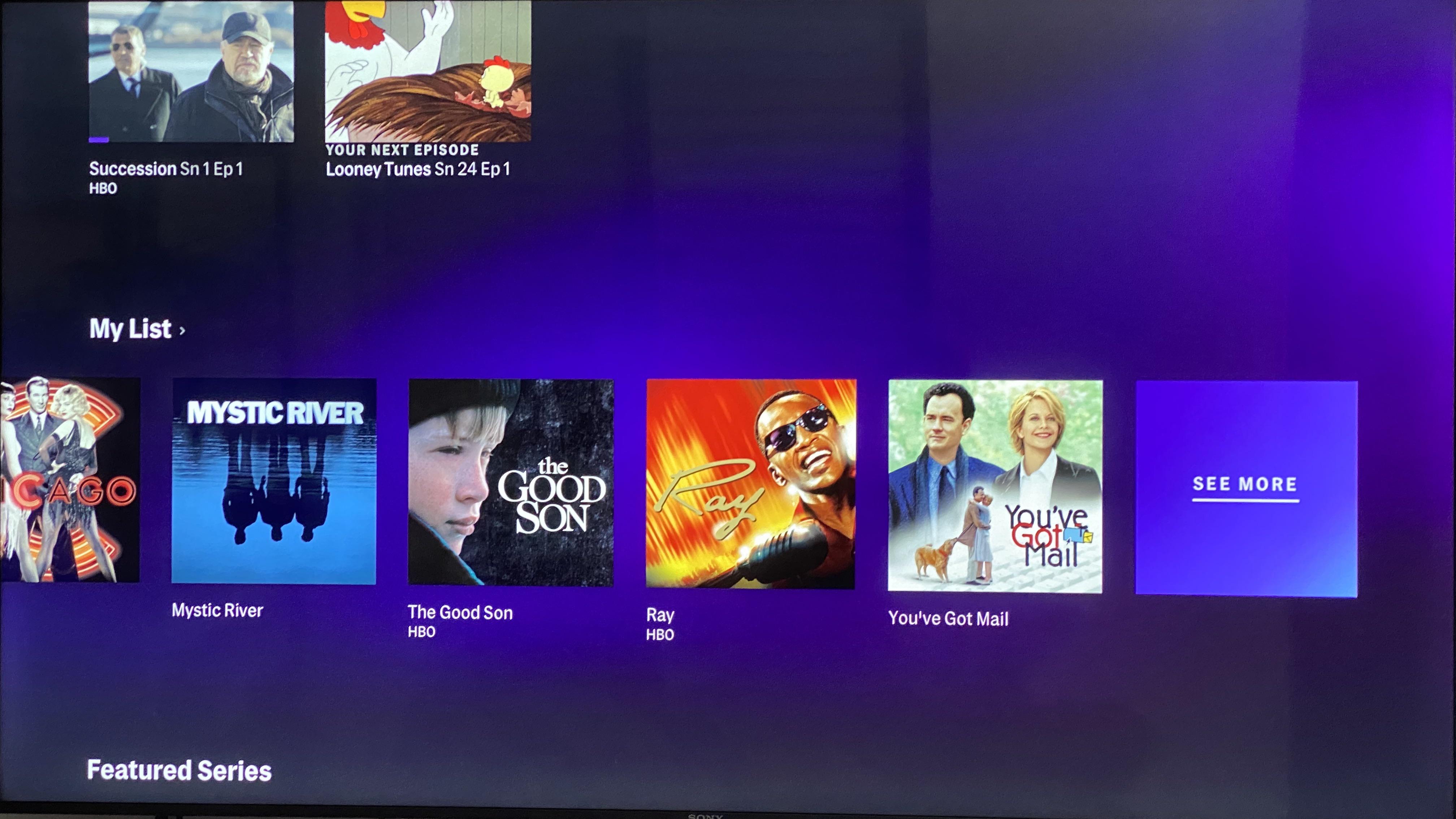 "SEE MORE" button not working in Apple TV app HBOMAX