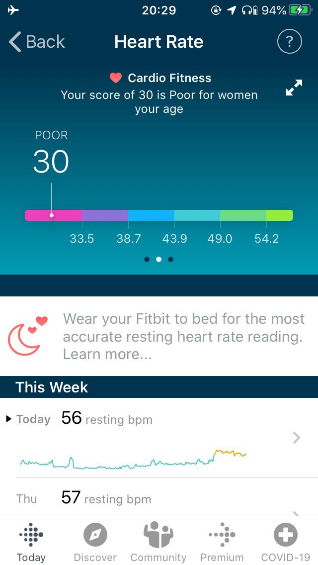 why is my cardio fitness poor? I walk around 25,000 steps on average
