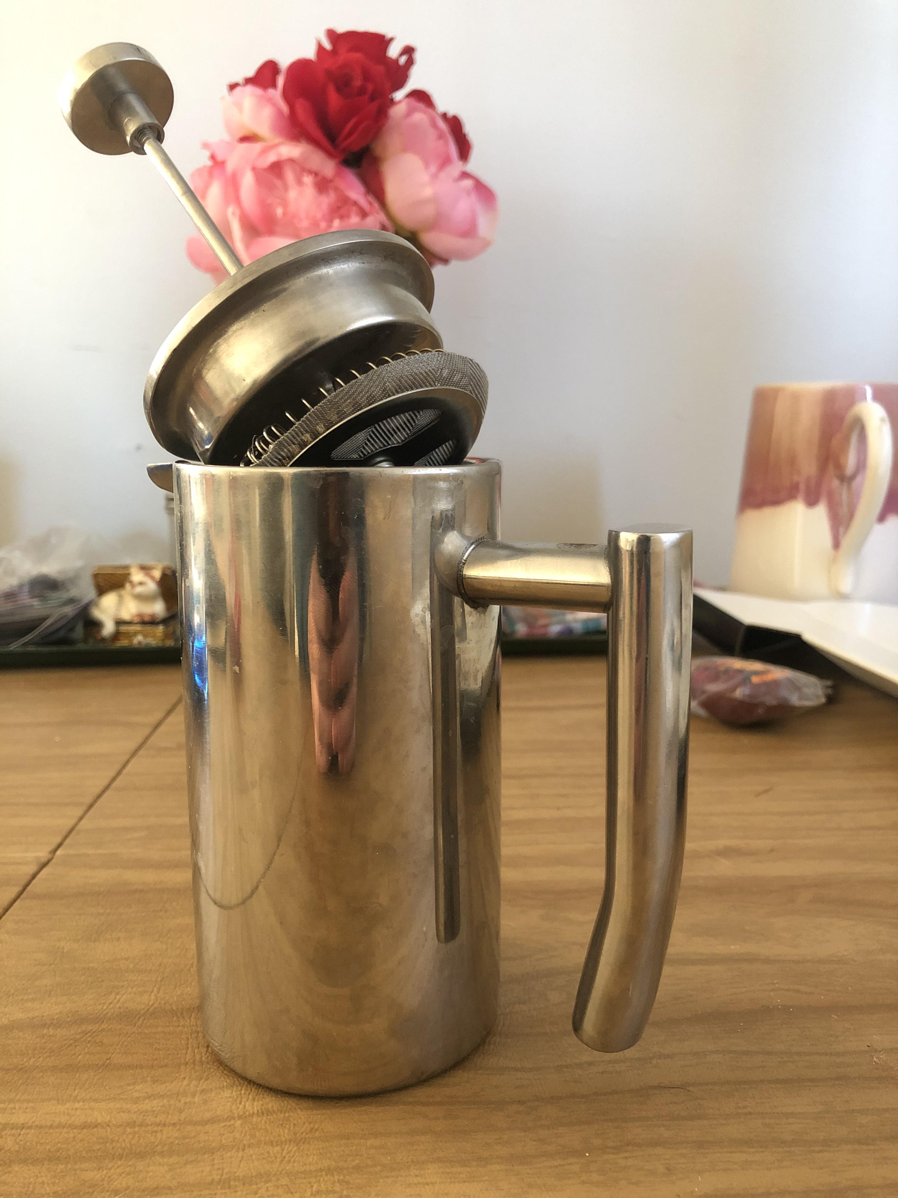 Stainless Steel French Press! Cheap enough and should last just about