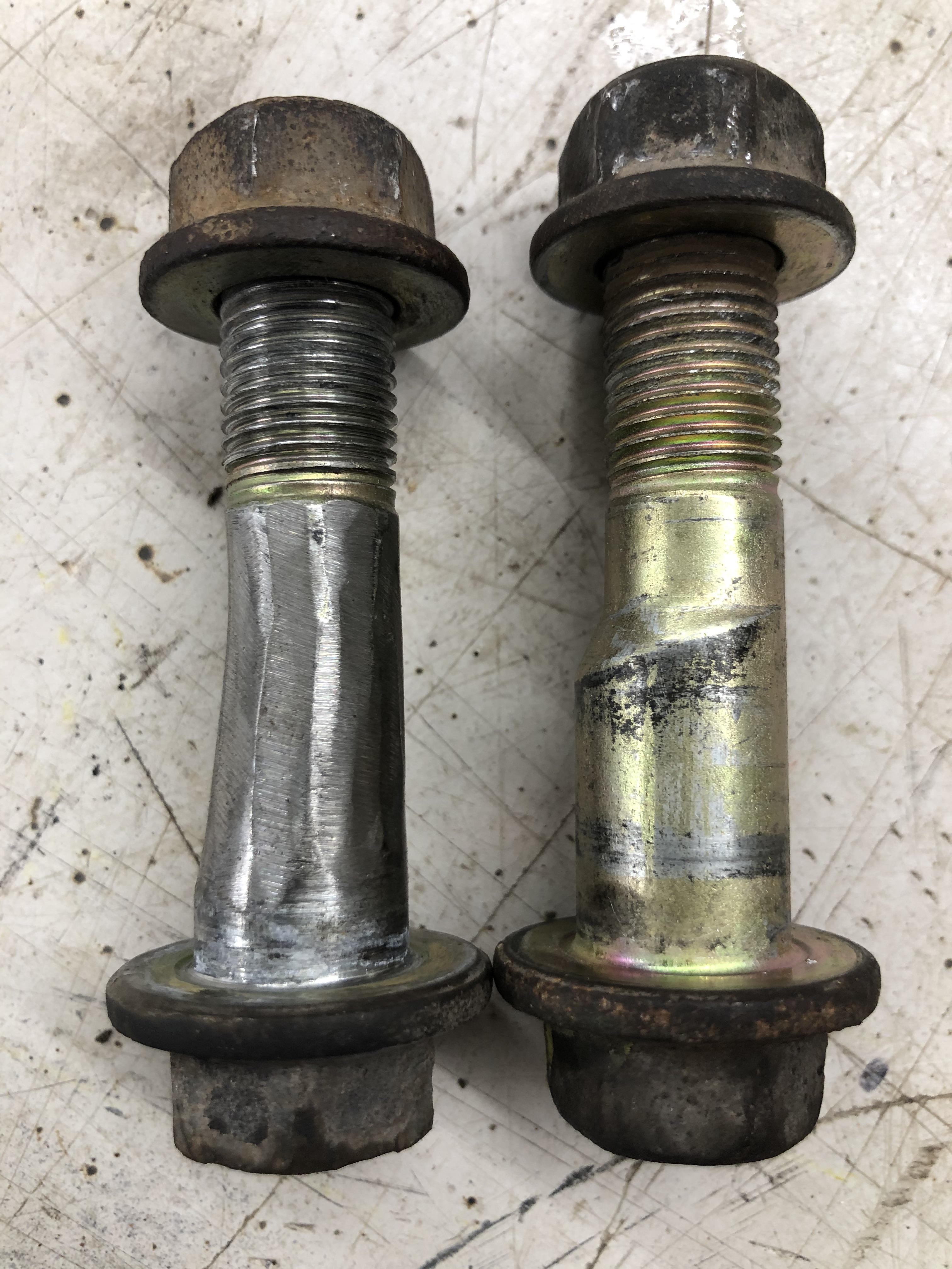 Subaru camber bolts, as found on car