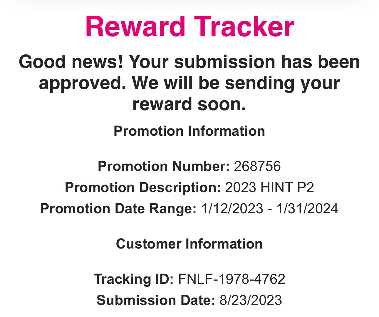 2023 HINT P2, Promo code? r/tmobile