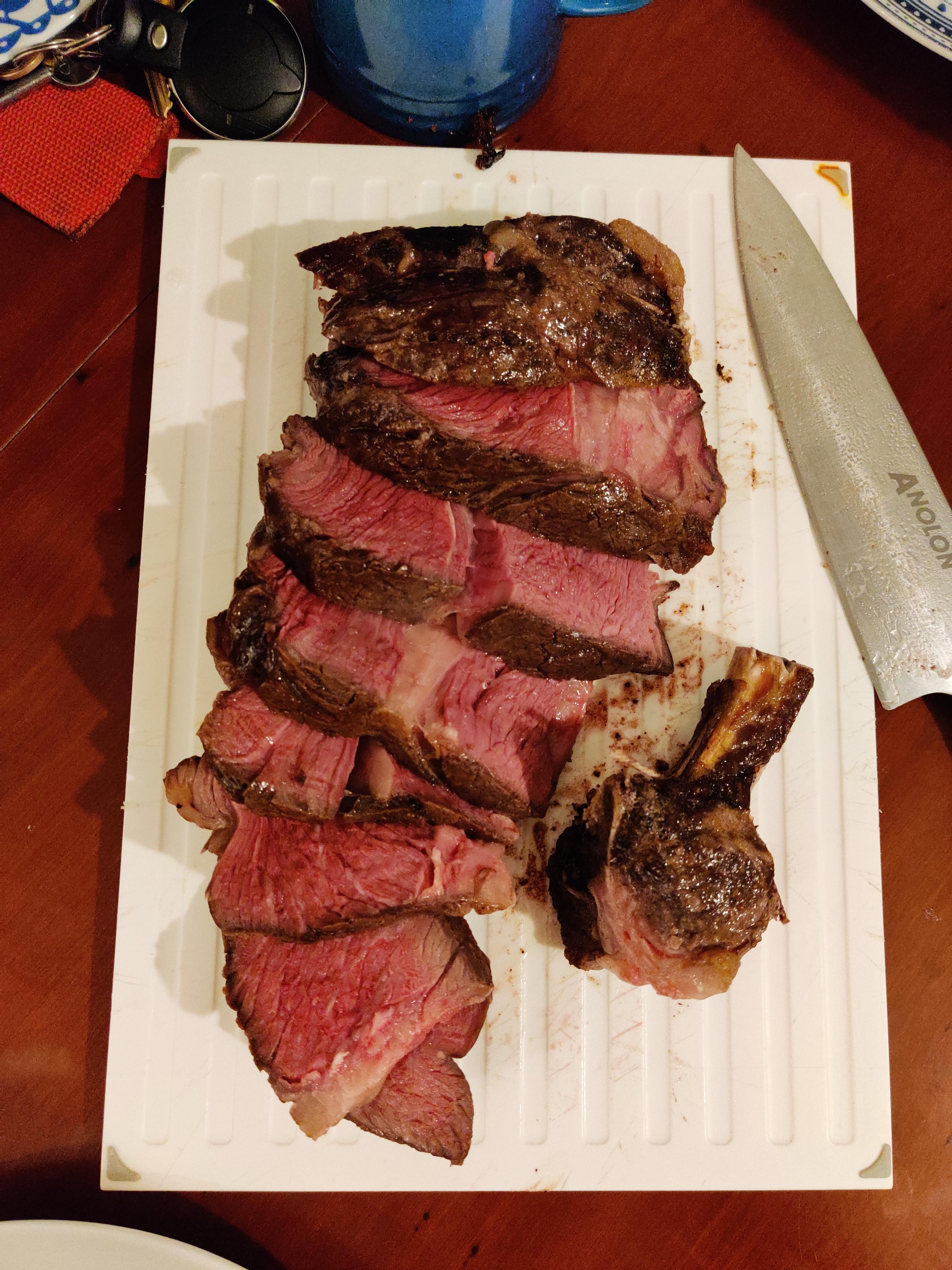 Reverse seared Côte de boeuf r/steak