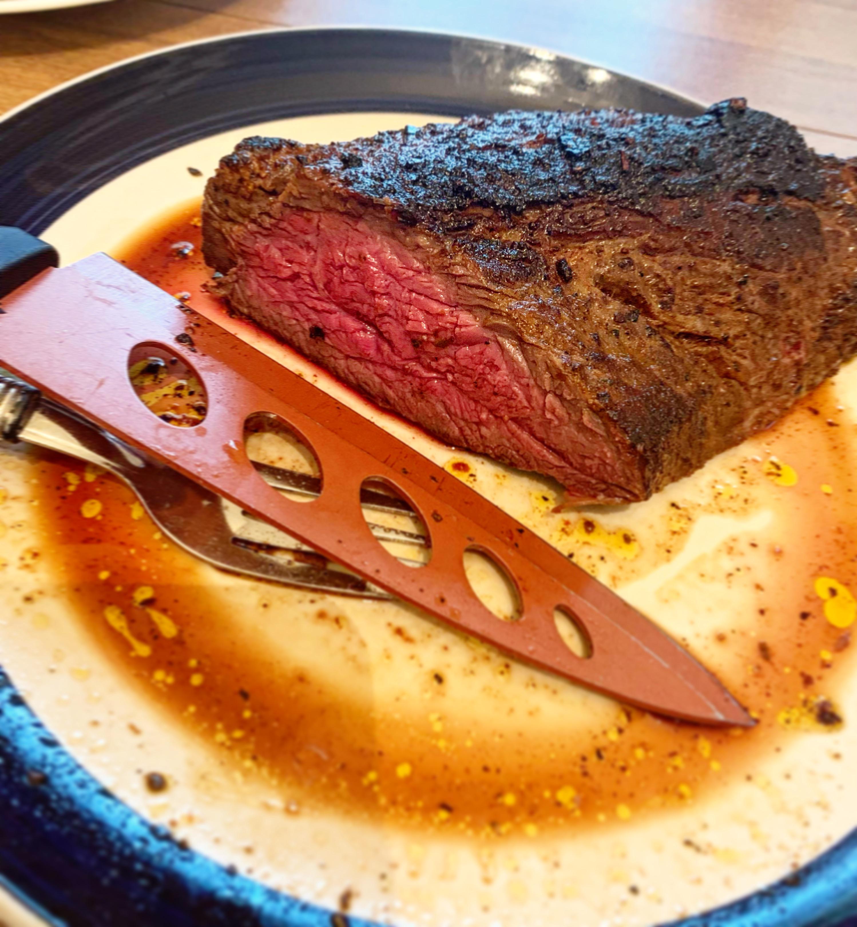 Costco tri tip, on the rare side r/steak