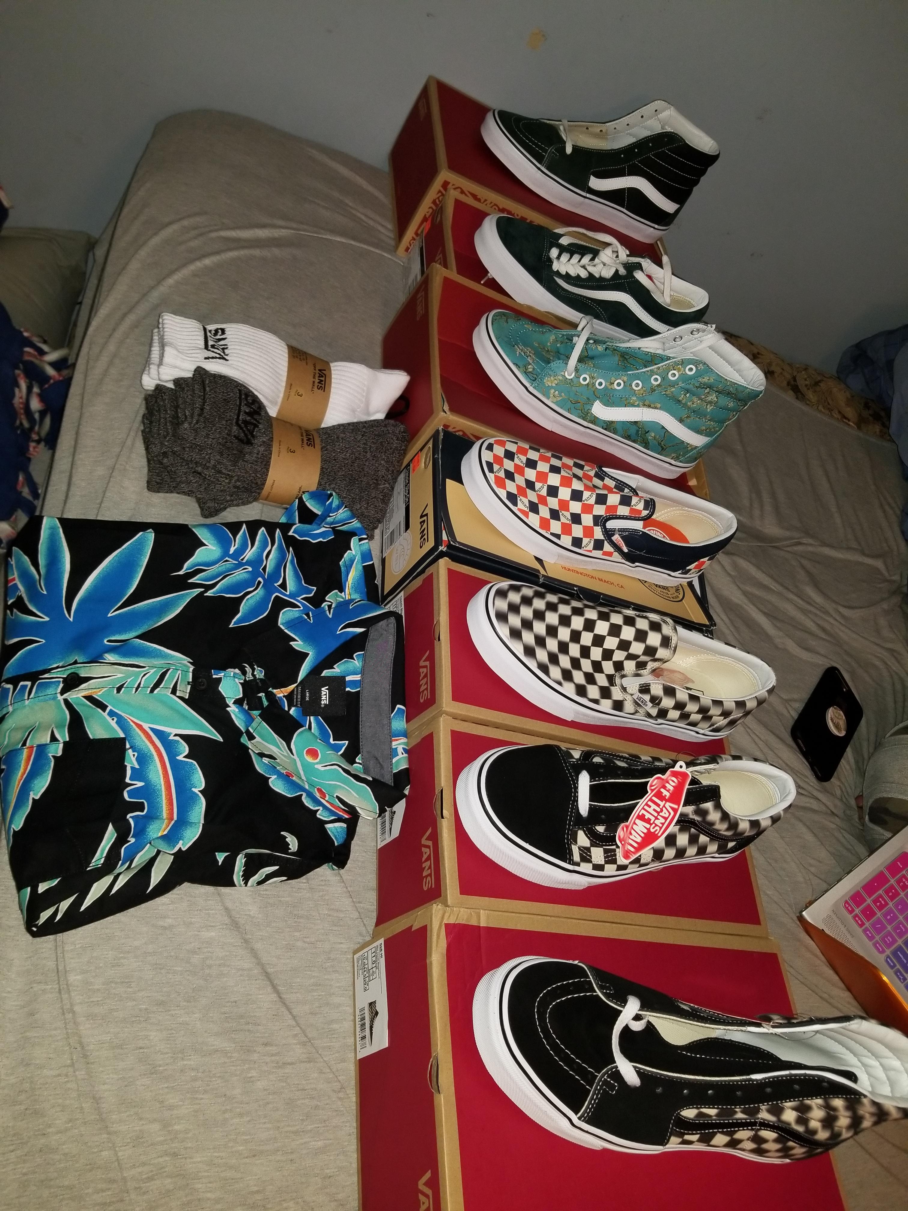 Van's outlet opened yesterday, these are my first two days with them