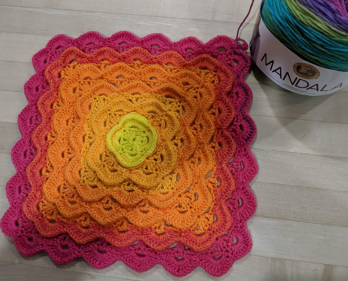 Gnome Mandala yarn + box stitch = WOW r/crochet