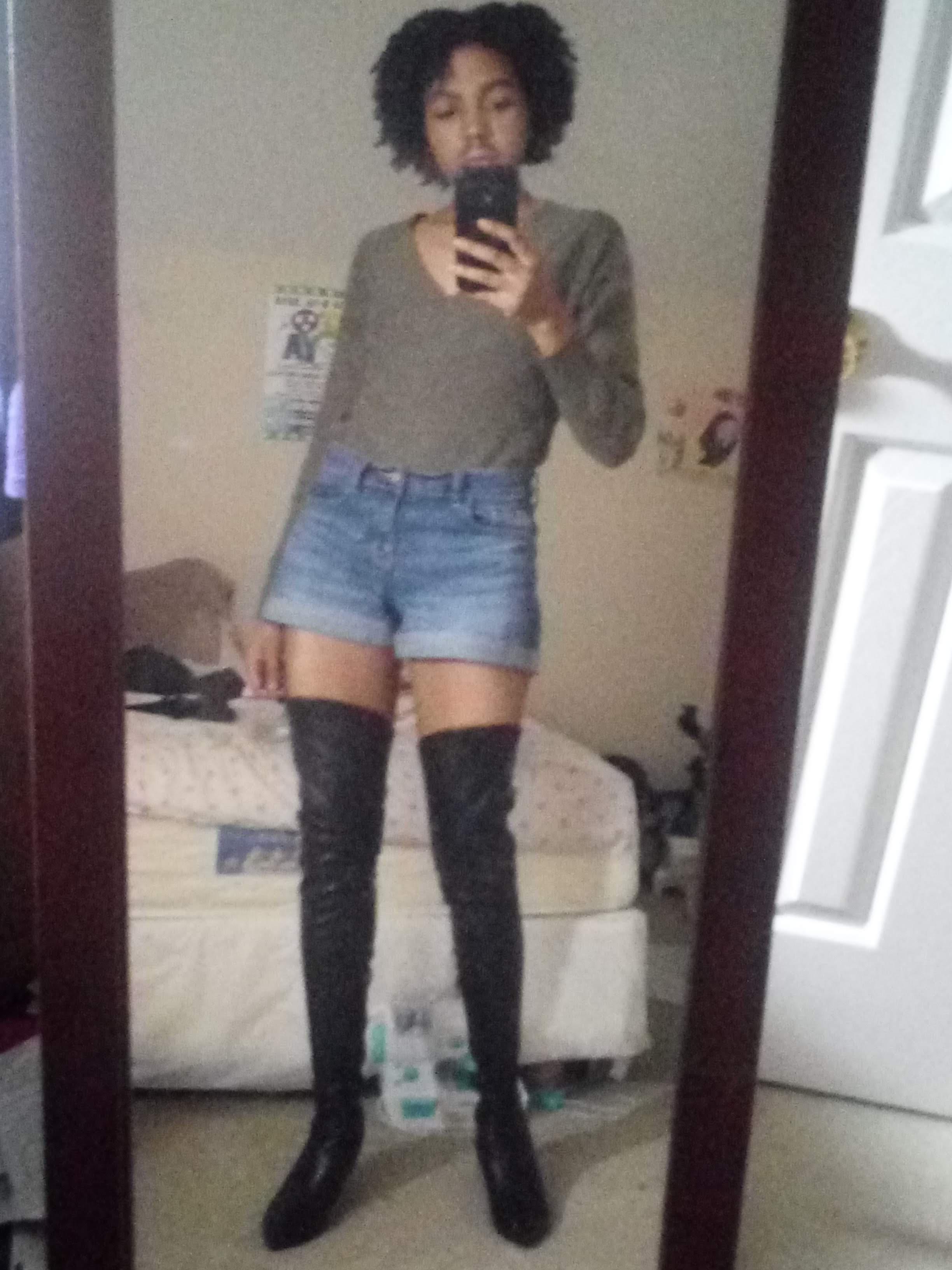 Socks Knee Boot Outfit Tumblr