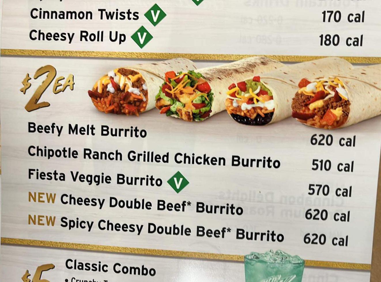 Beefy Melt Burrito or Cheesy Double Beef Burrito? Which one are you