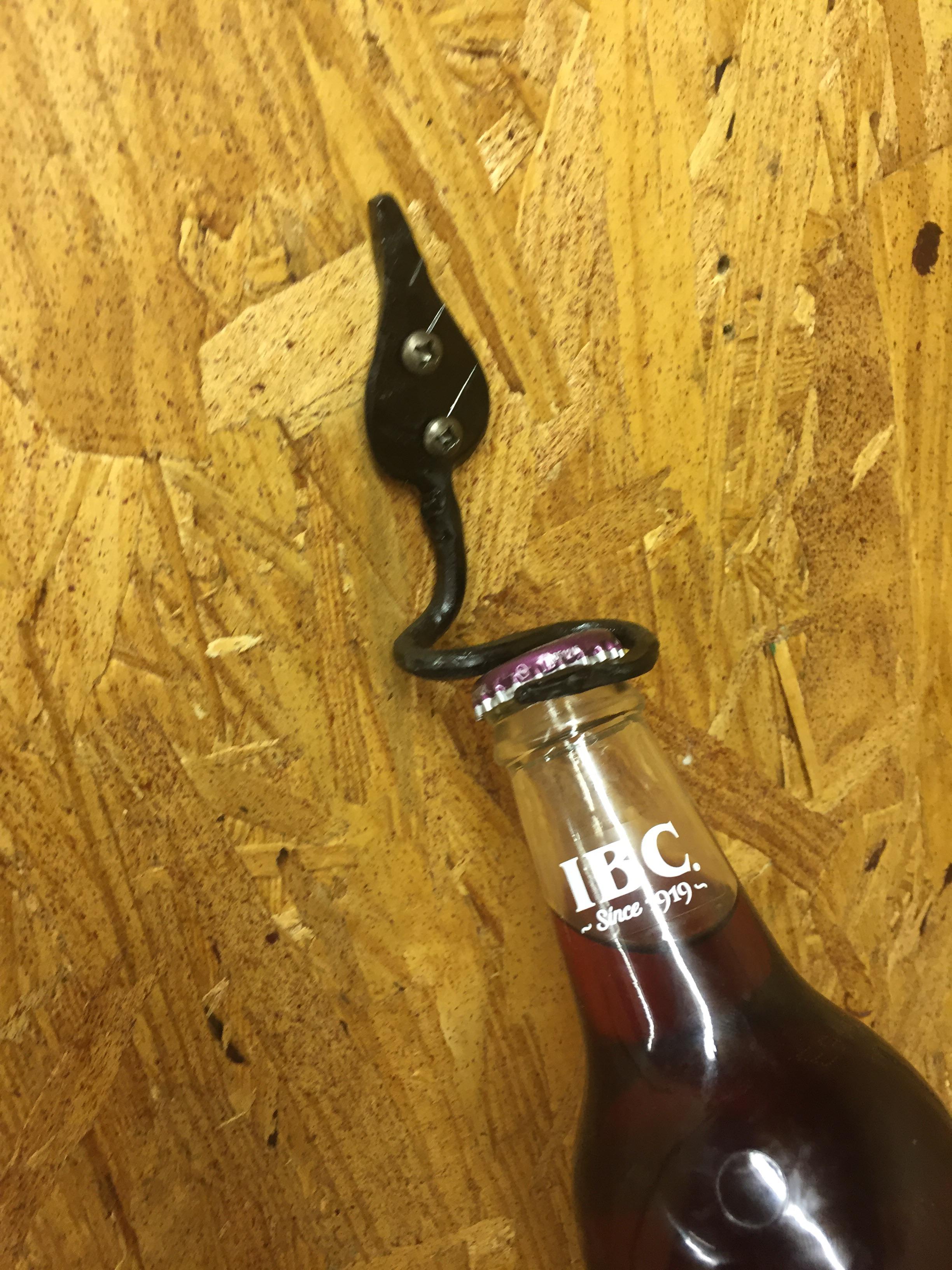 Wall mounted leaf bottle opener. r/Blacksmith
