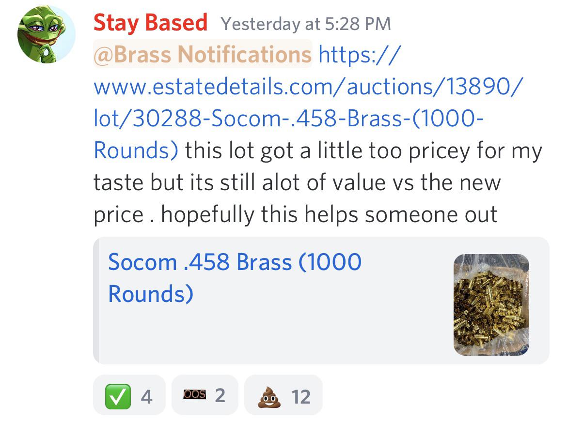 Brass auction