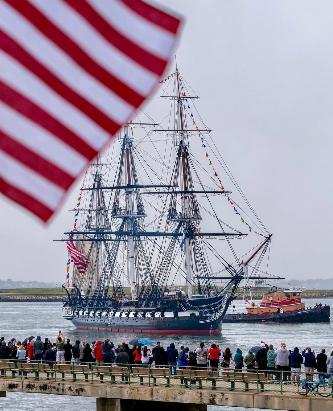 Great shot of Old Ironsides, Boston Harbor, July 5, 2021 📷 jackdarylphotography r/boston