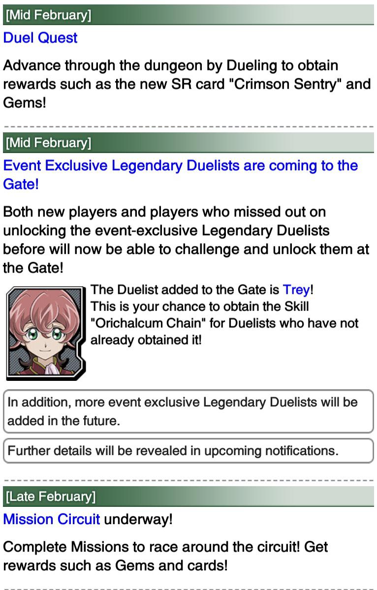 Upcoming Updates - February 2022 : R/Duellinks