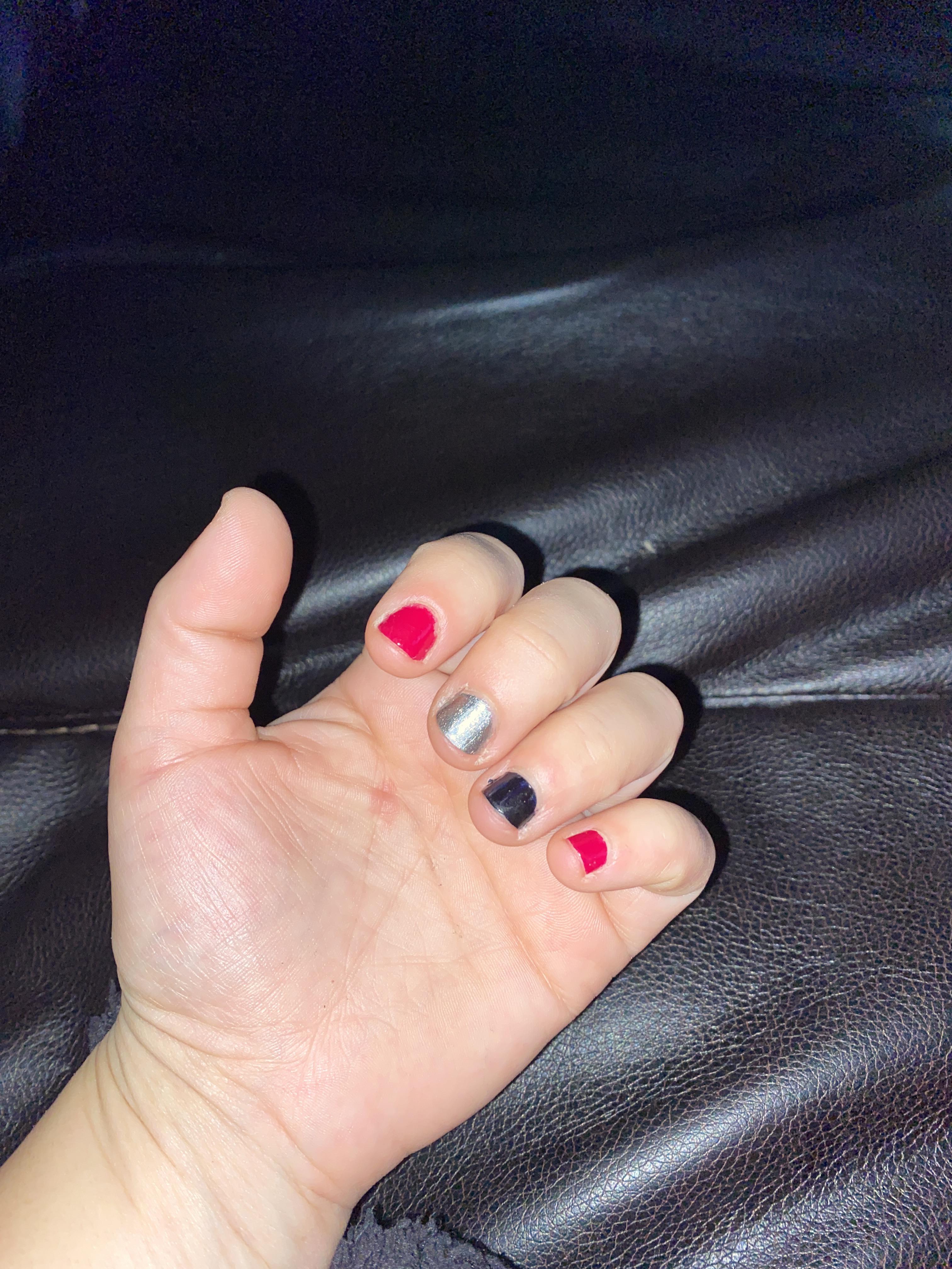 Just want to humble brag about the nail polish on my sausage fingers