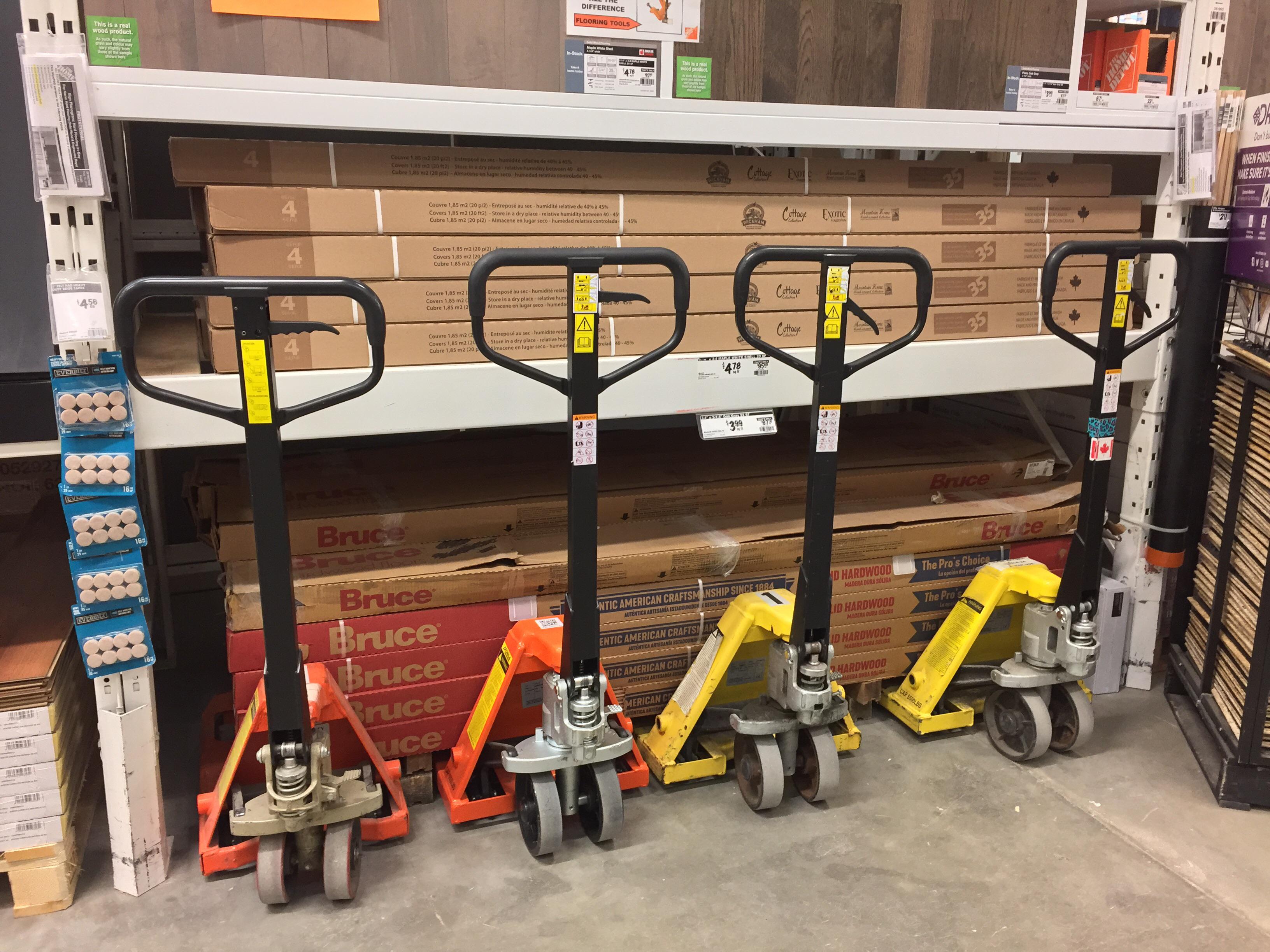 That feeling when all of the D23 pallet jacks are reunited. r/HomeDepot