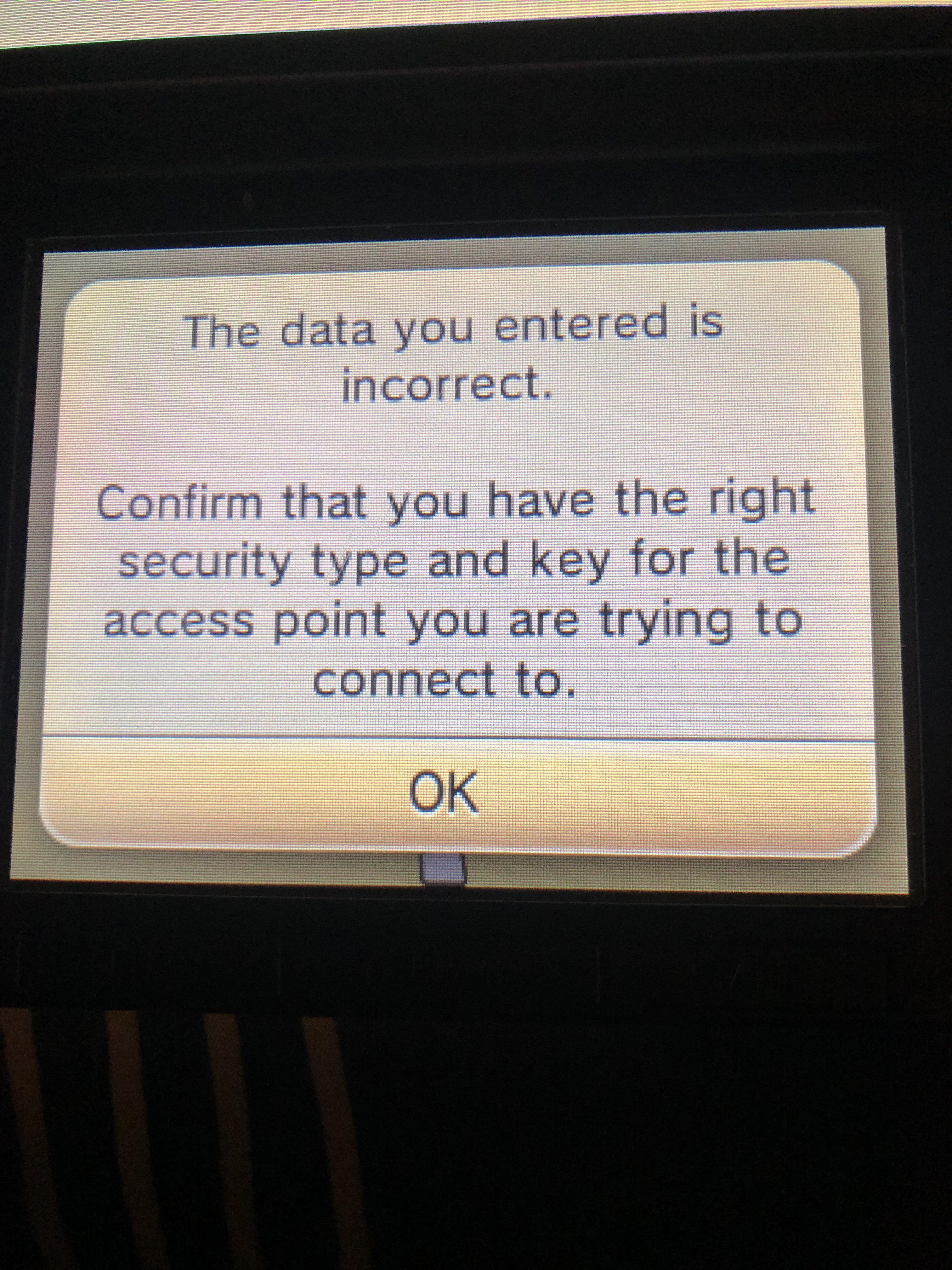 Keep getting this every time I put in my password to connect to the