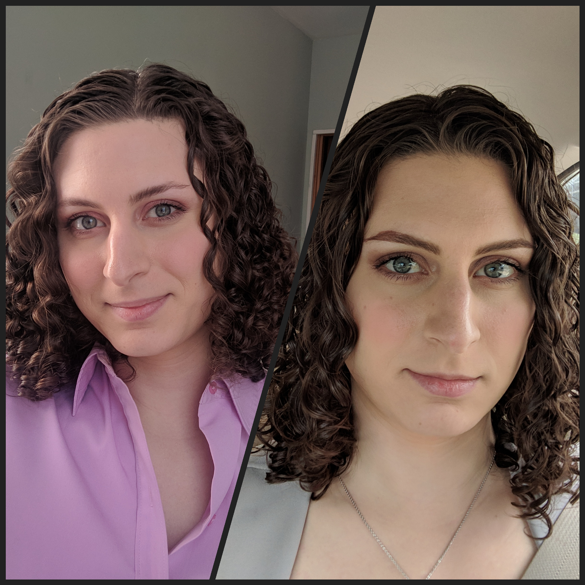 Impact of my keratin treatment! I'm loving the added length yet coping