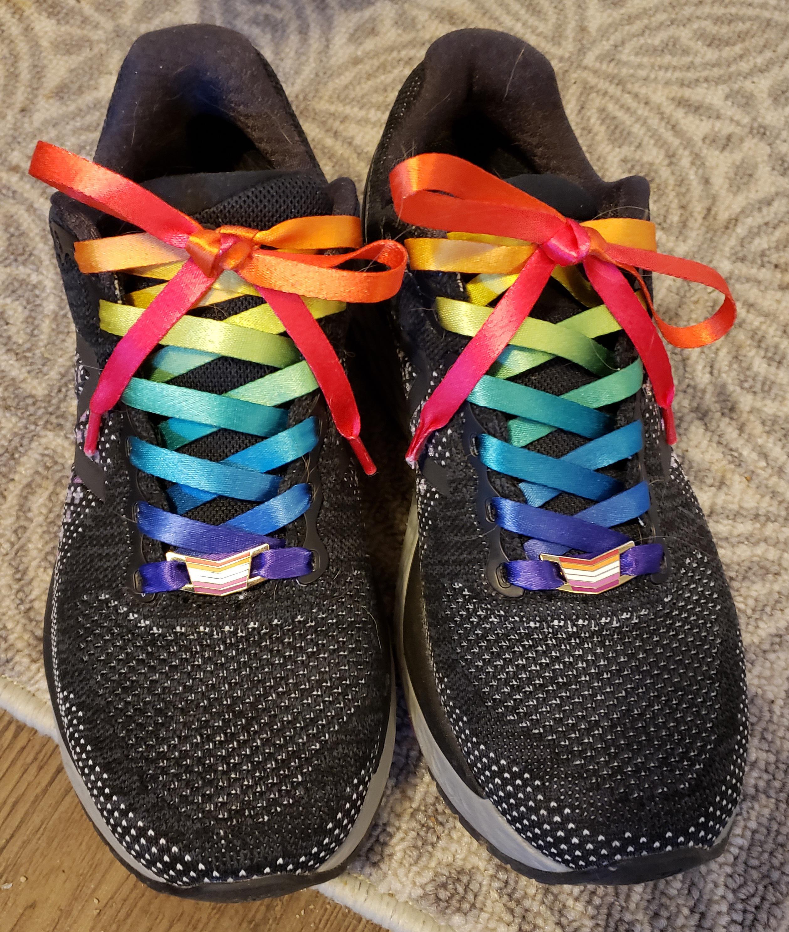 My new shoelaces 🌈 RainbowEverything