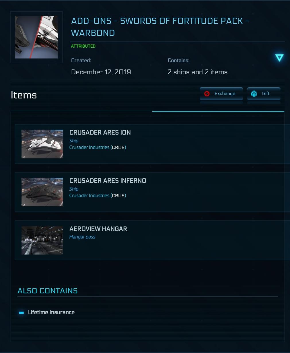 [WTS] Swords of Fortitude Pack Warbond LTI Starcitizen_trades