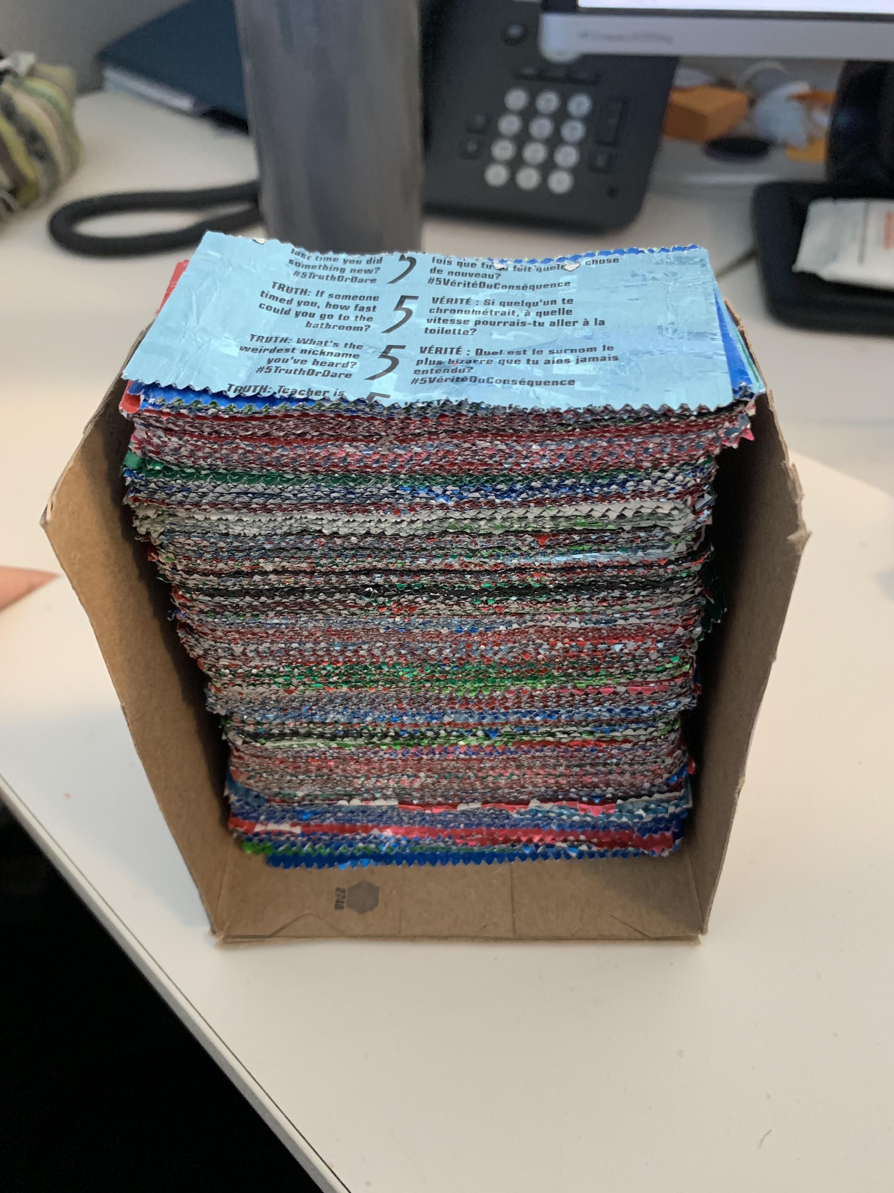 What a 4 years of 5 gum packaging collection look like. r