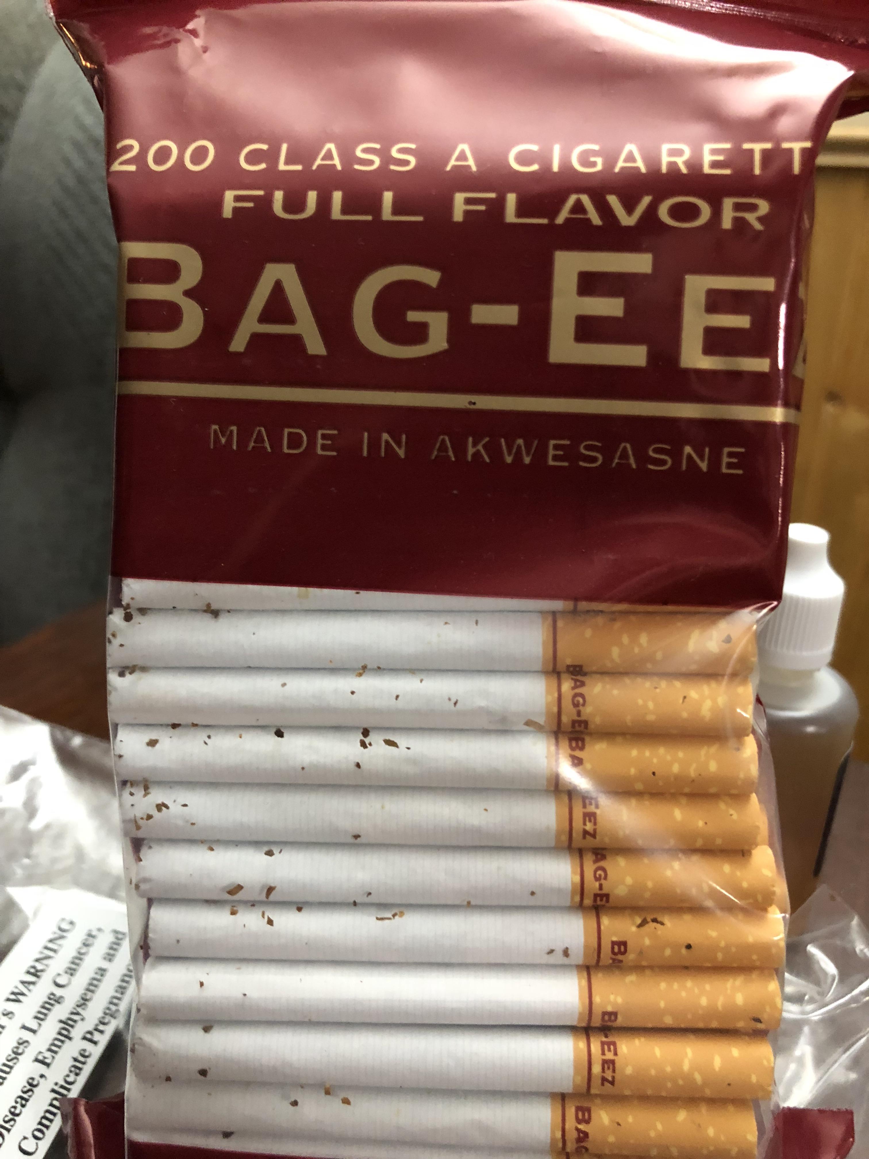 This bag of cigarettes I found at an Indian smoke shop. r