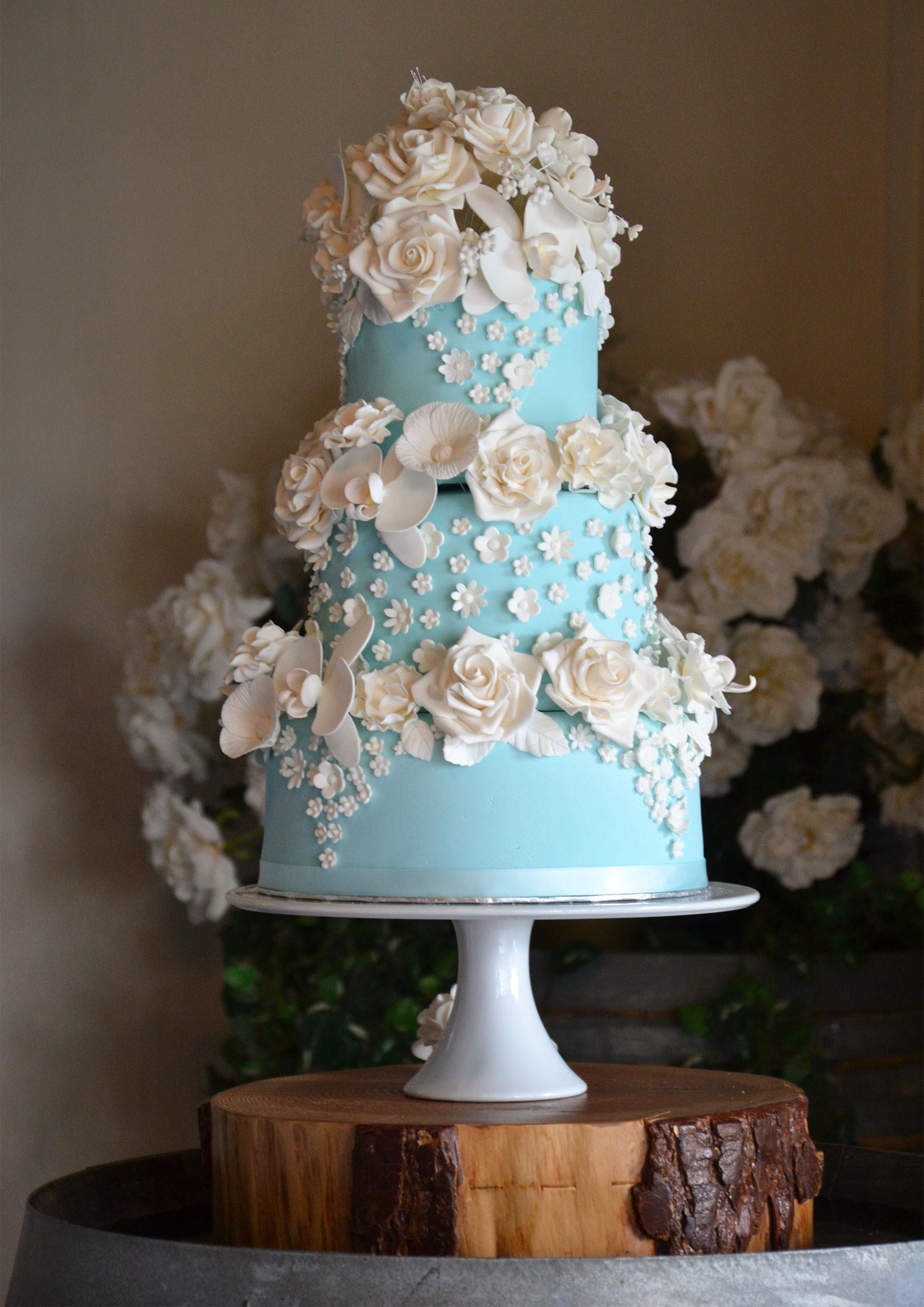 I'm pretty proud of how my wedding cake turned out. GF fruit cake bottom tier, GF carrot cake