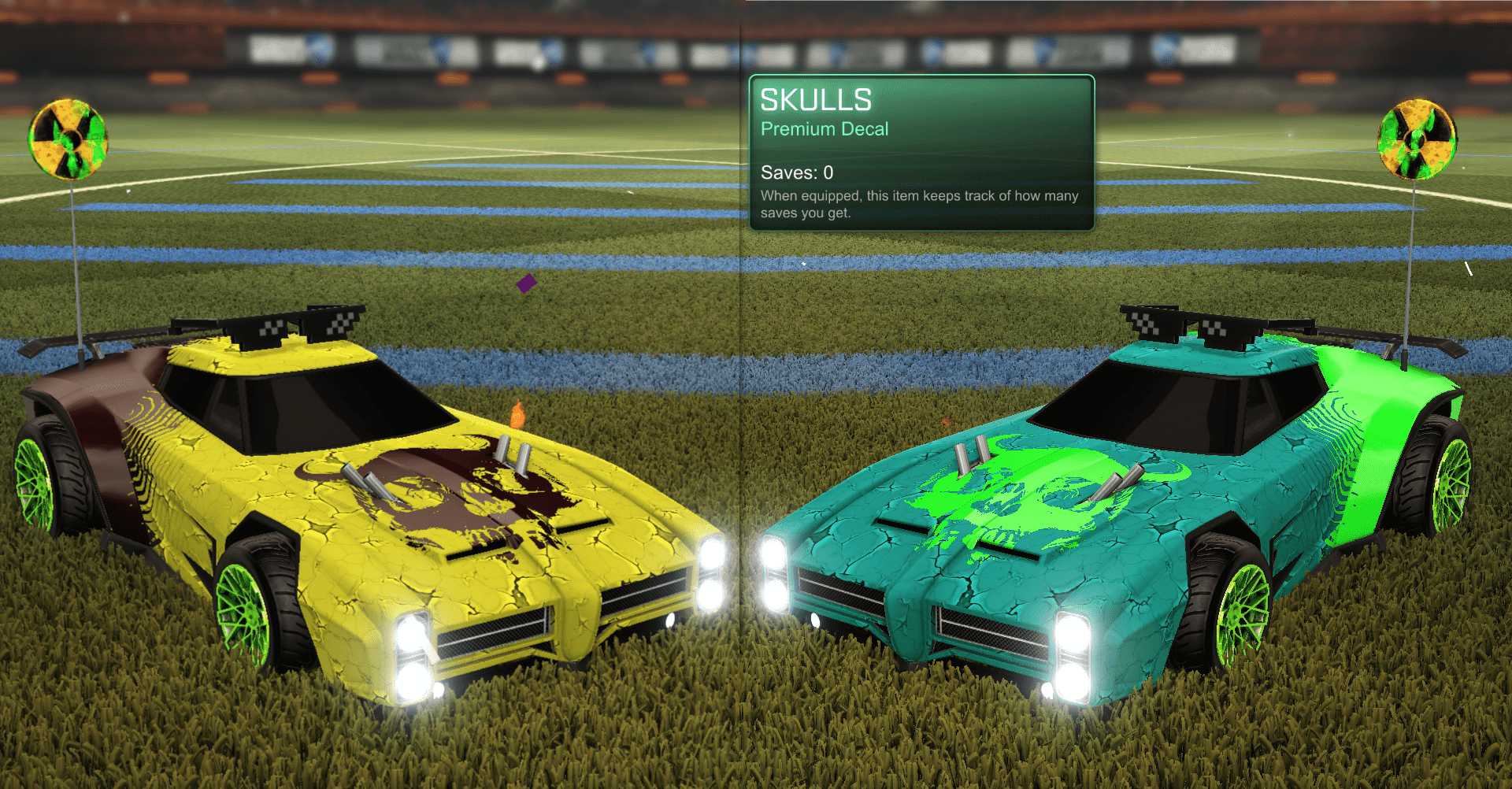 Unlocked 'Lime Green' painted wheels. Tried to roll with it. r