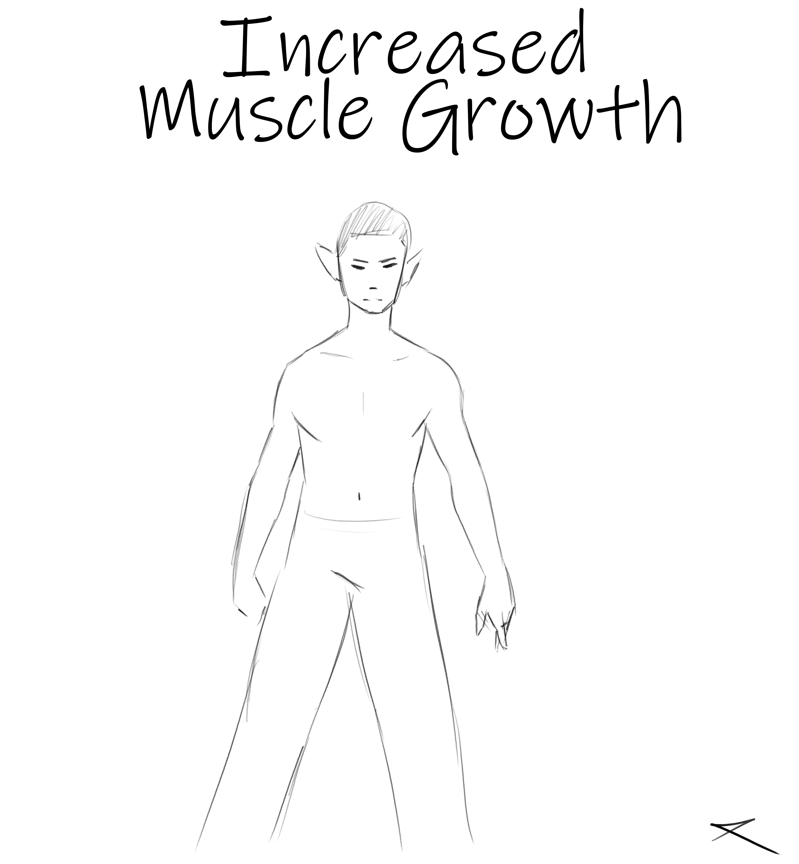 Flexing Muscular Cardinal Drawing