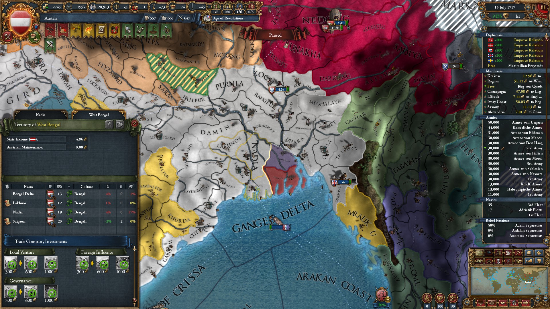 TIL that there are trade company investments that you have to scroll to