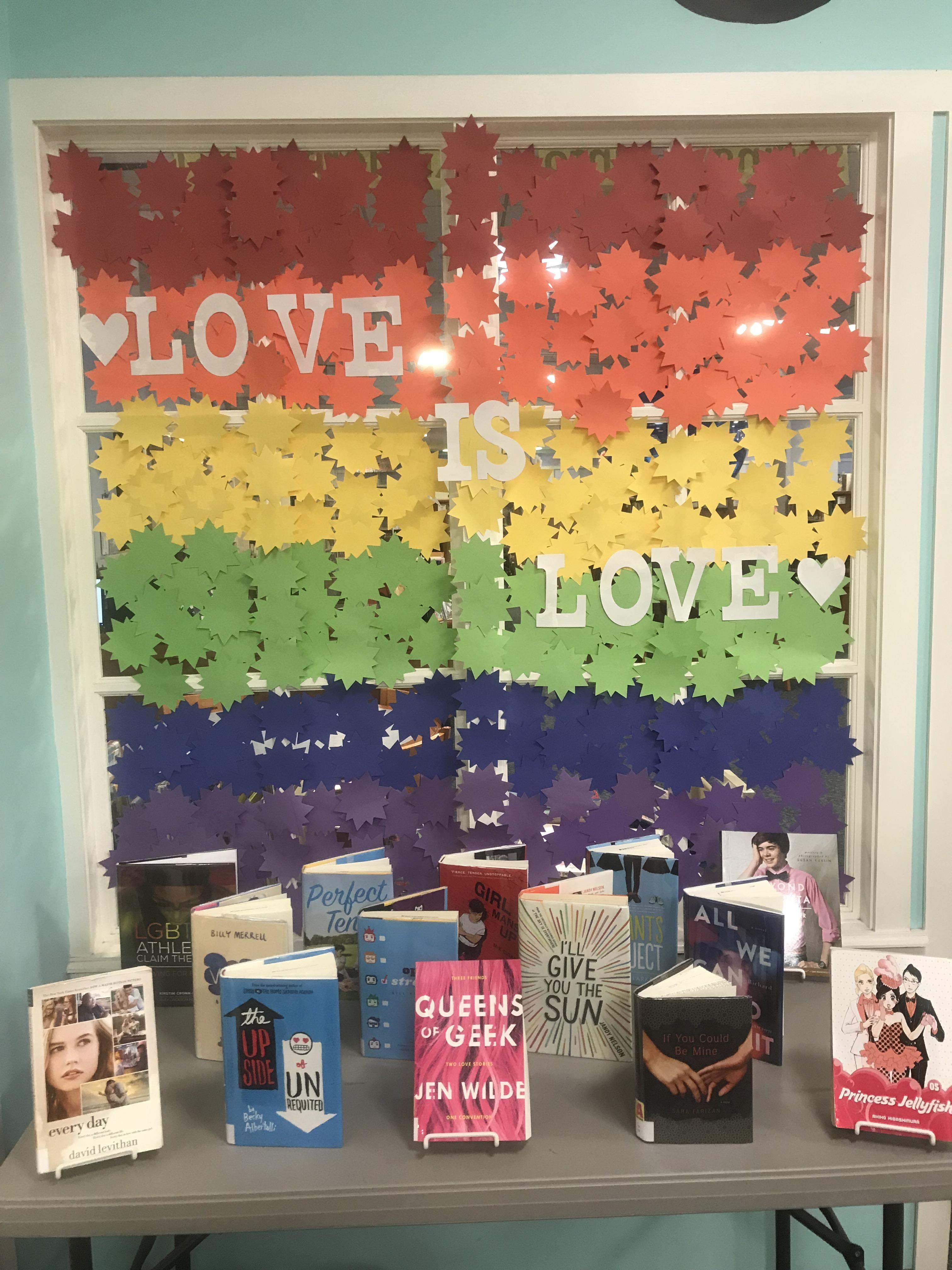 Pride display in my teen room r/LibraryDisplays