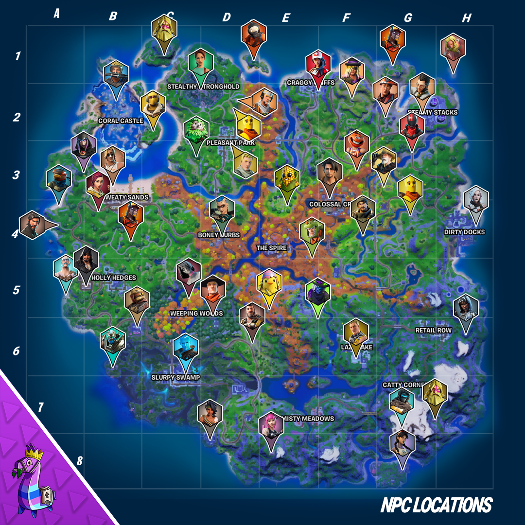 [SEASON 6] NPC locations. r/FortNiteBR