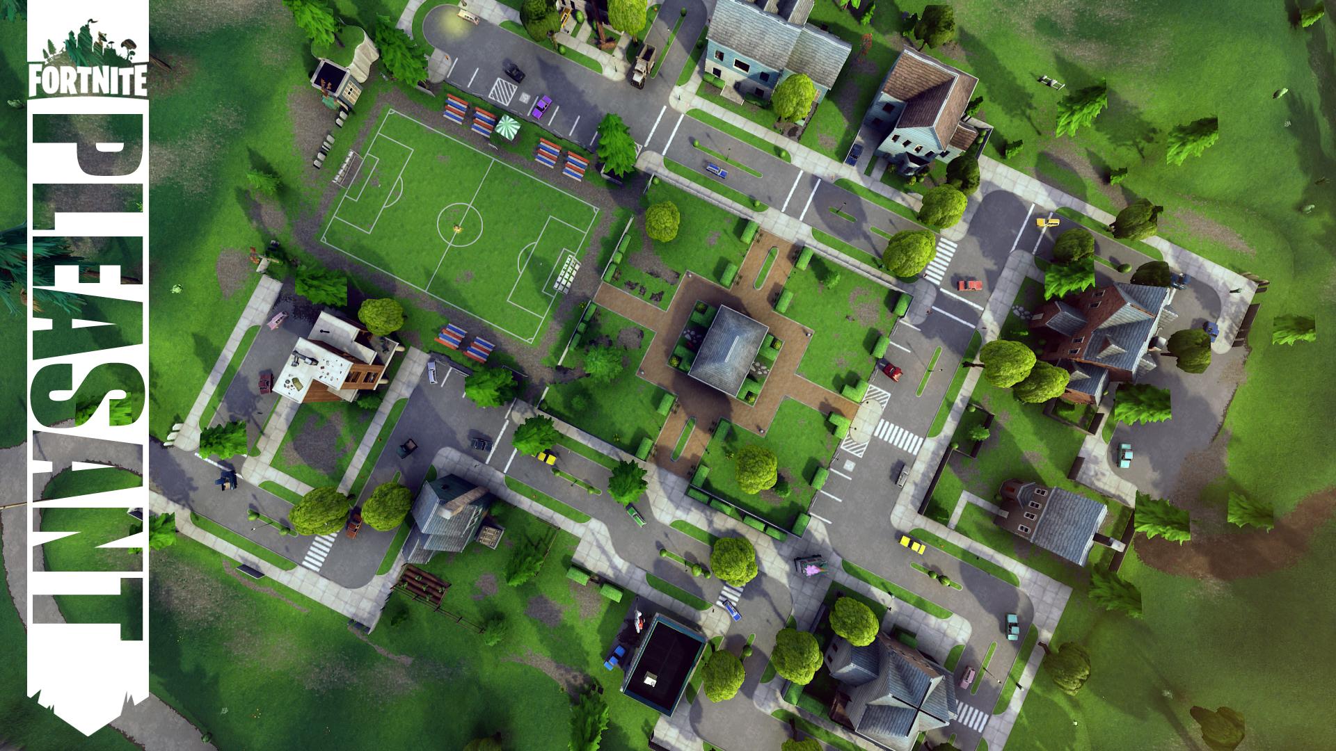 Pleasant Park Aerial (1920x1080) r/FortnitePhotography