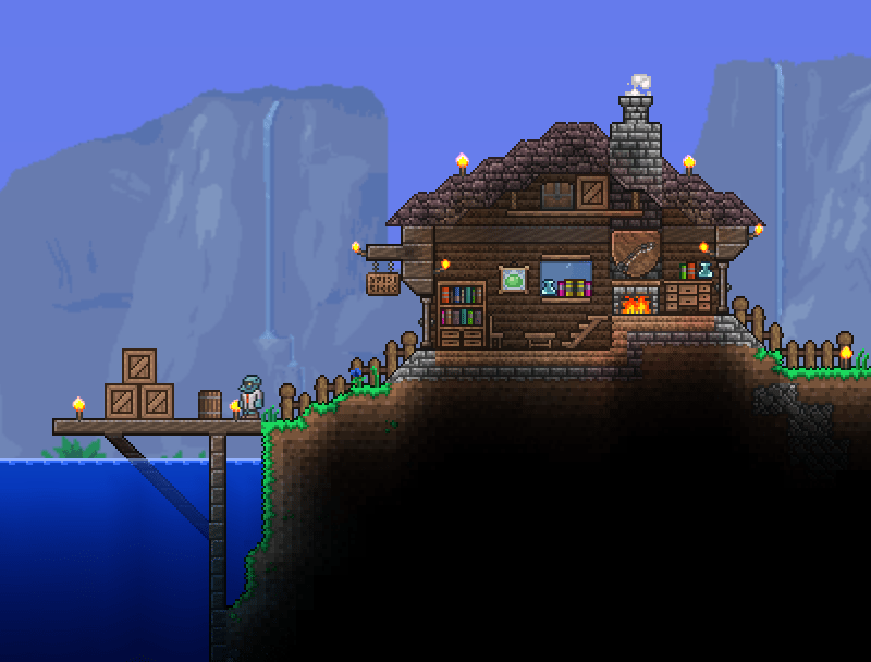 Small fishing house r/Terraria