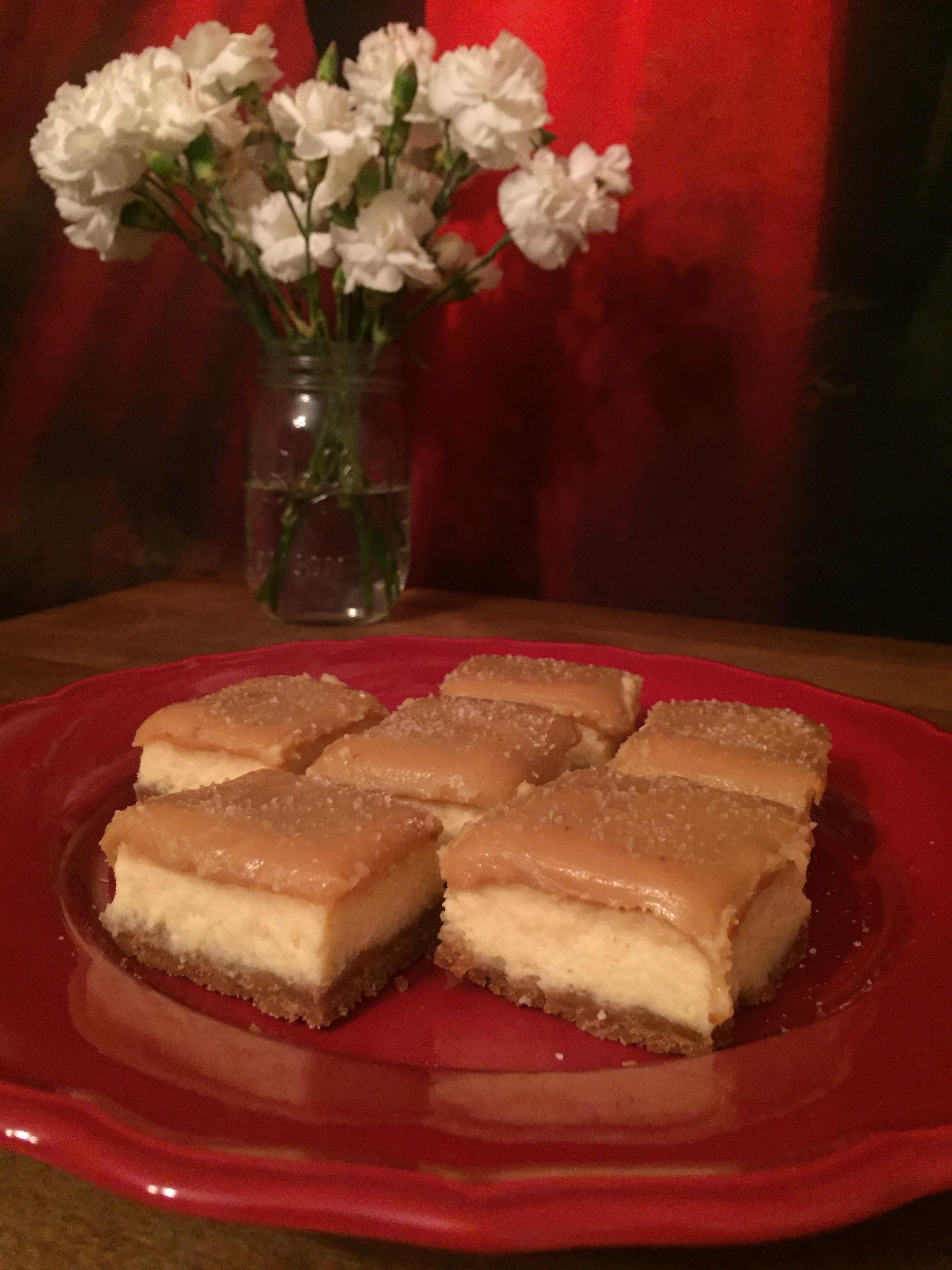[homemade] Salted Caramel Cheesecake Squares r/dessert