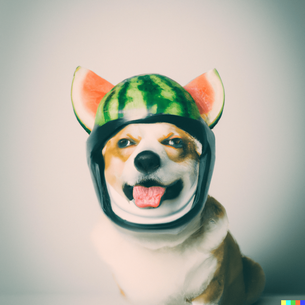 Wearing Watermelon Helmet