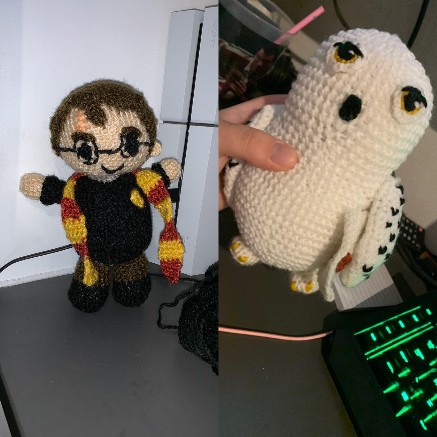 Made a Harry Potter + Hedwig from the kits from Aldi not the best but still proud of them! r