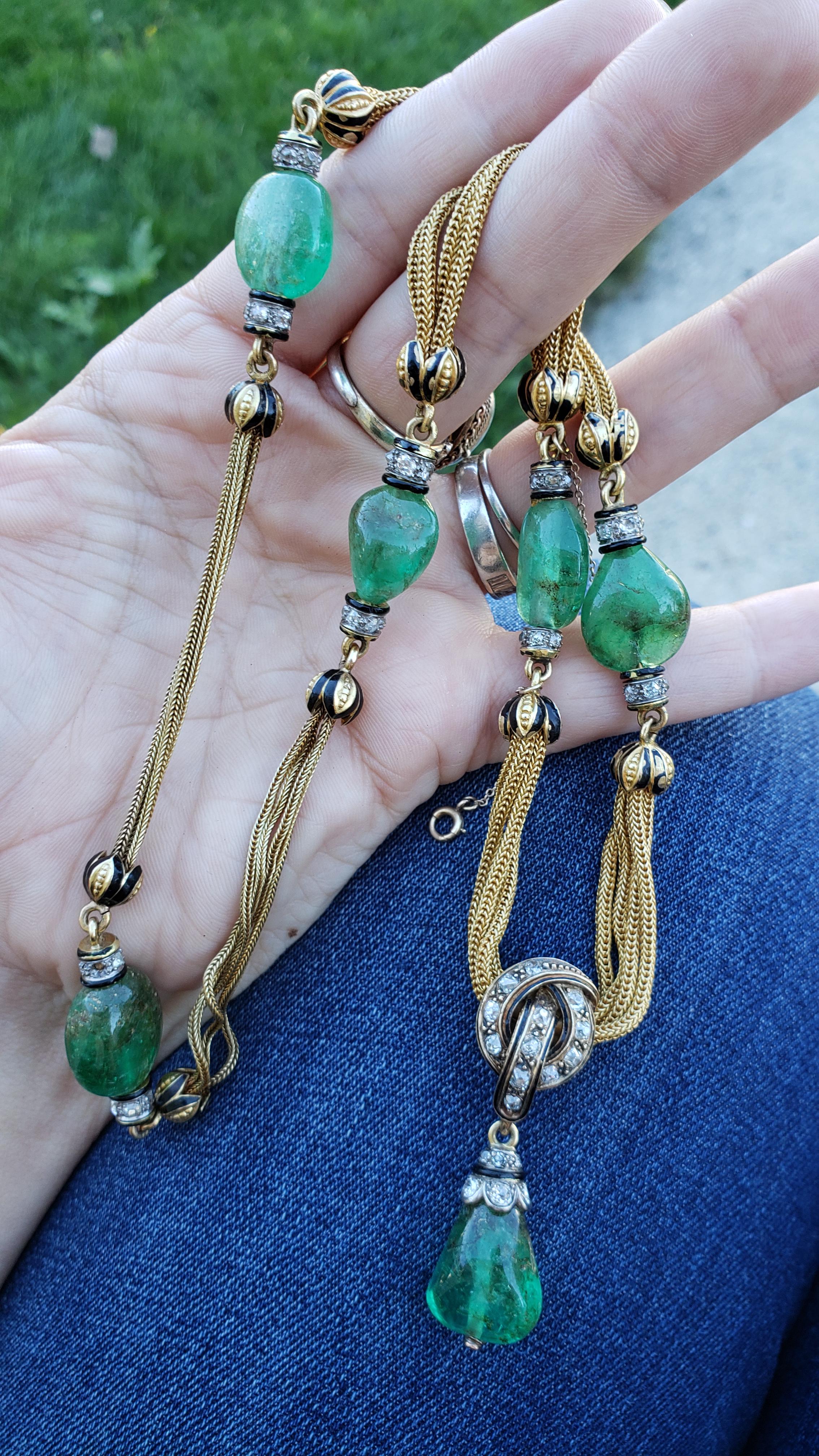 My best thrift find ever, 18k gold necklace with 82 diamonds. r