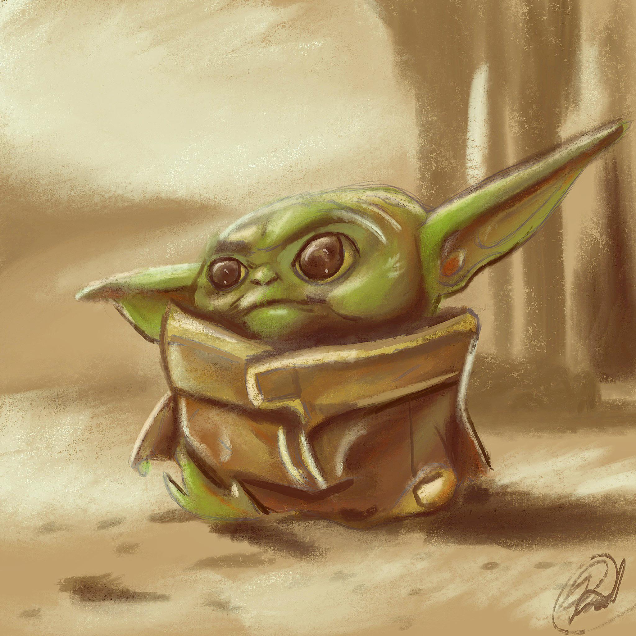 [2D] Baby Yoda Fan Art drawing
