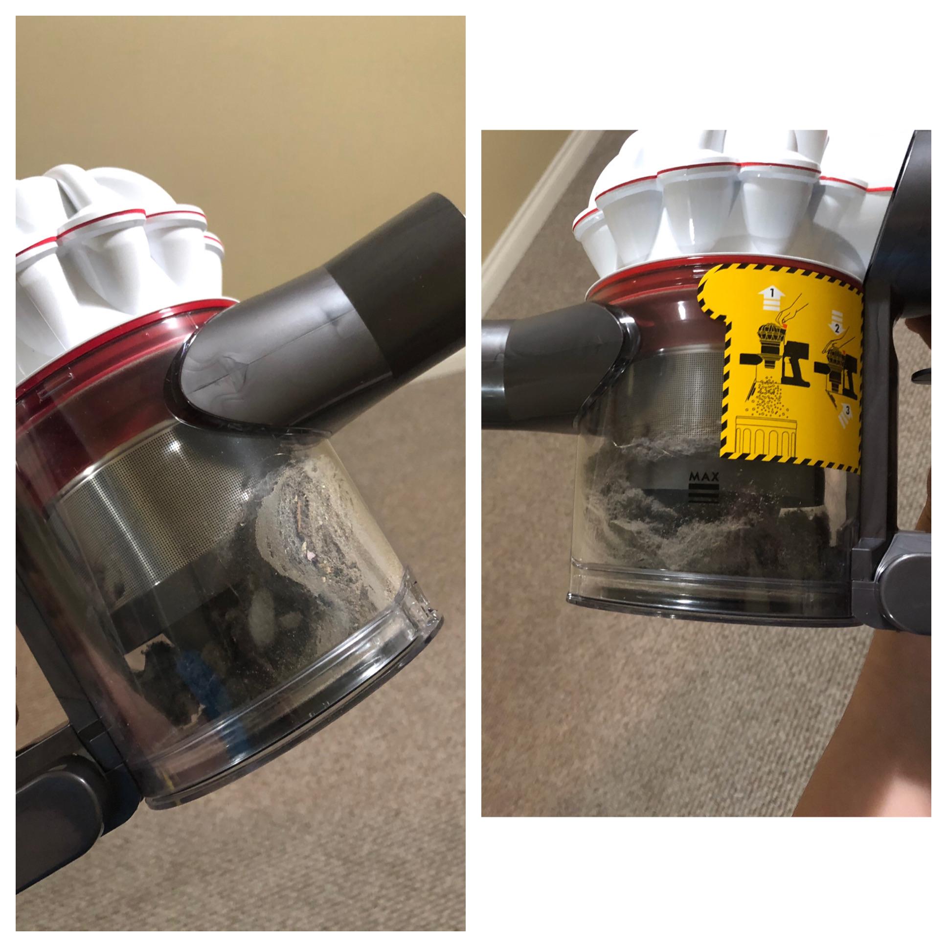 Vacuumed the room I just moved into for the first time... this filled