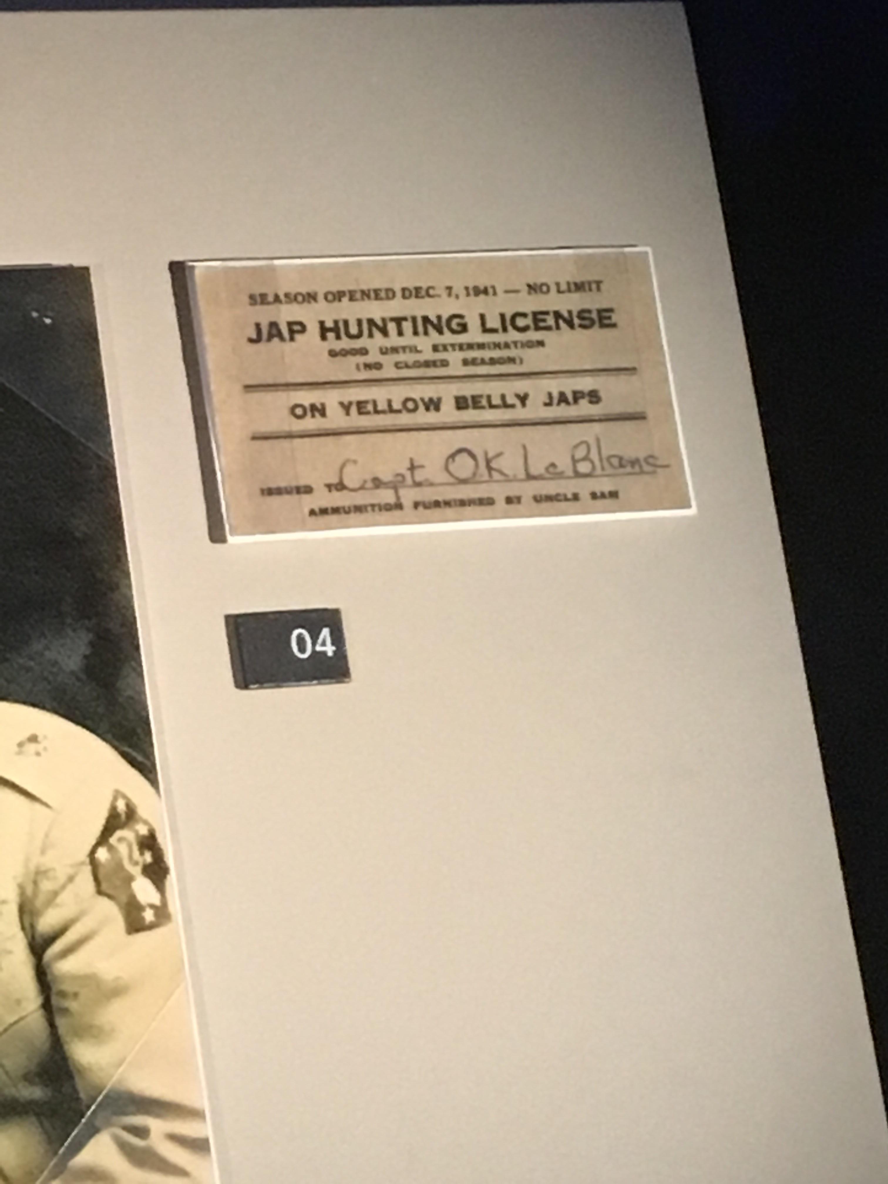 WW2 Museum Japanese hunting licence r/mildlyinteresting